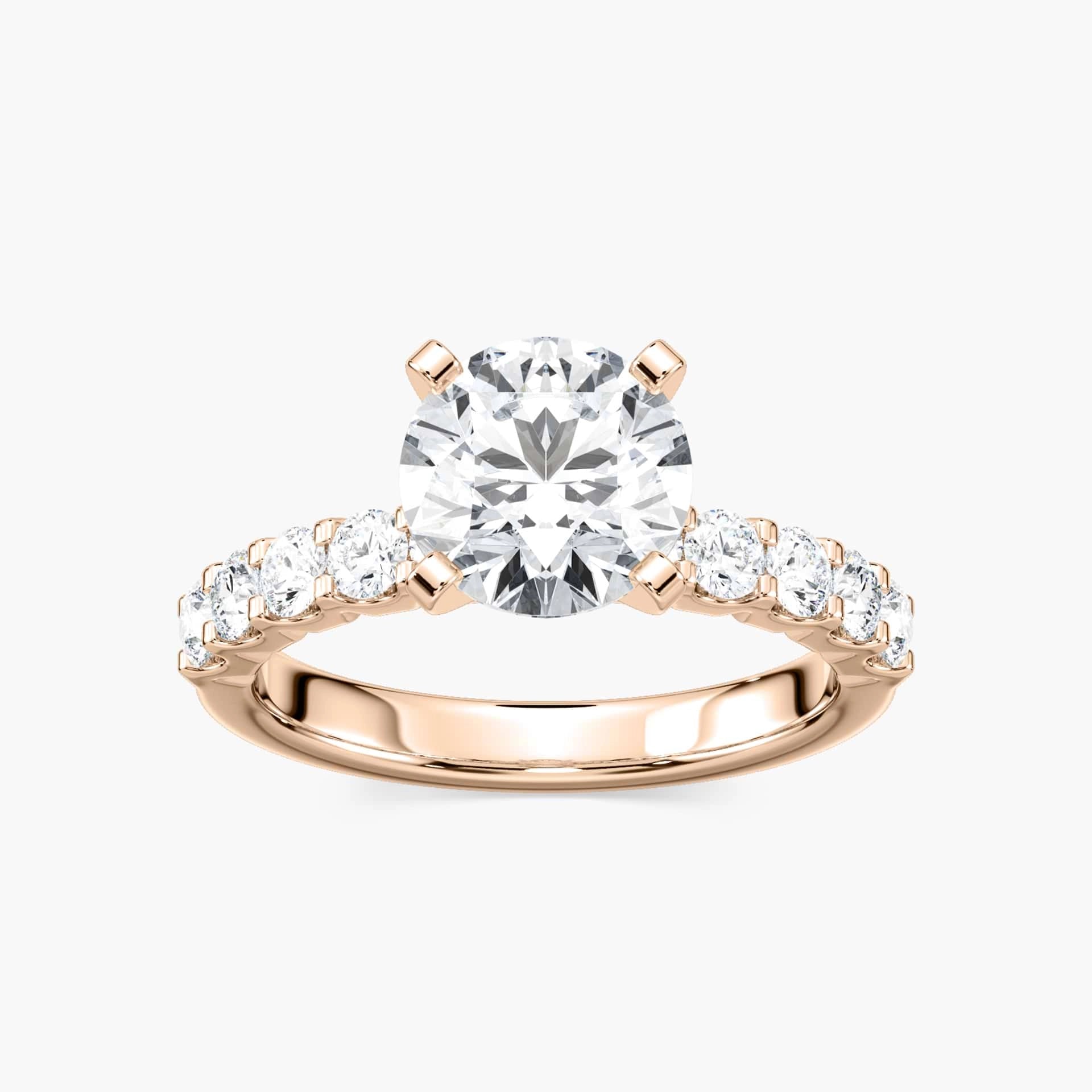 Lovea Anna Seitenstein Verlobungsring Rundschliff – Roségold