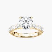 Lovea Anna Seitenstein Verlobungsring Rundschliff – Gelbgold