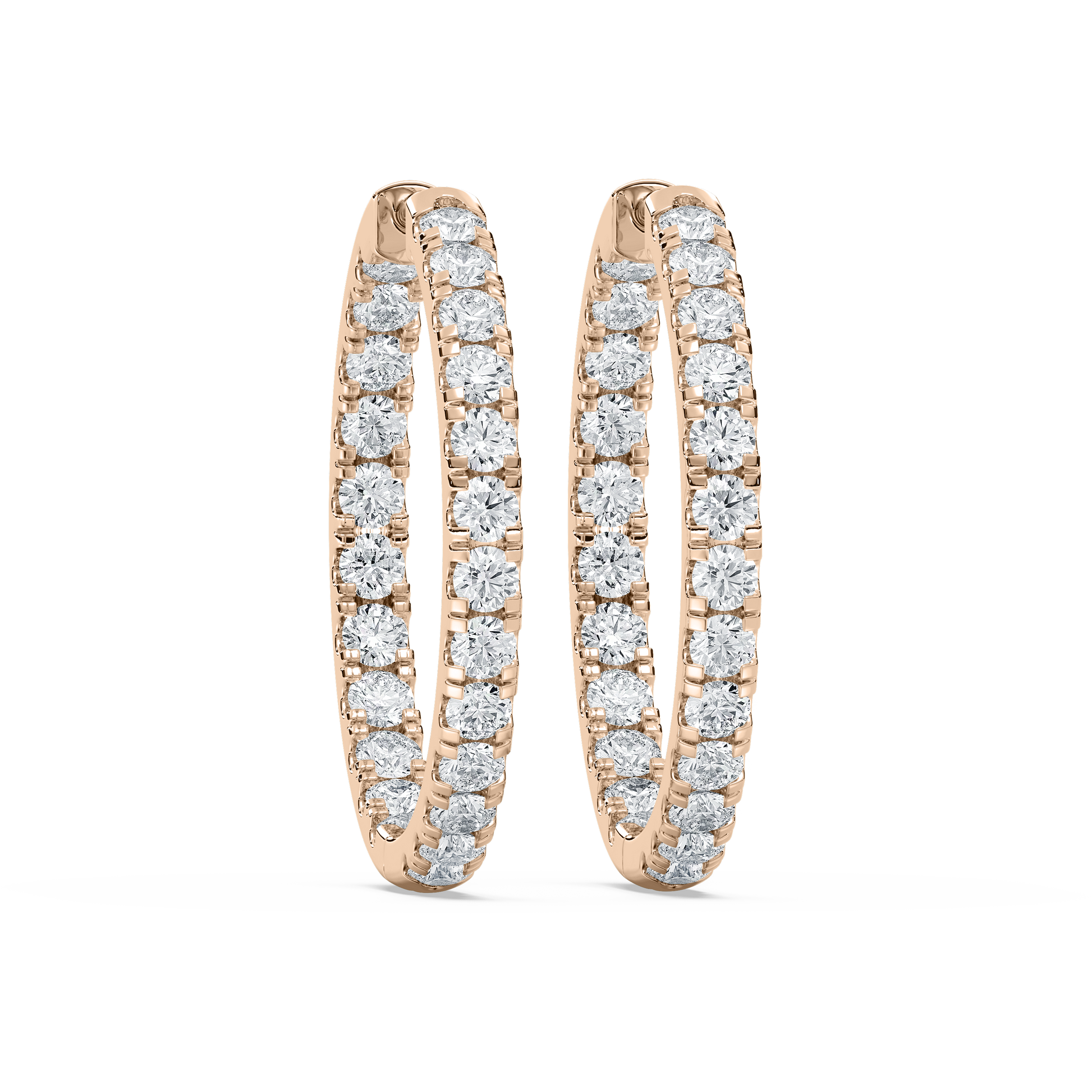 Lovea Inside-Out Creolen Bold – Rundschliff – Roségold