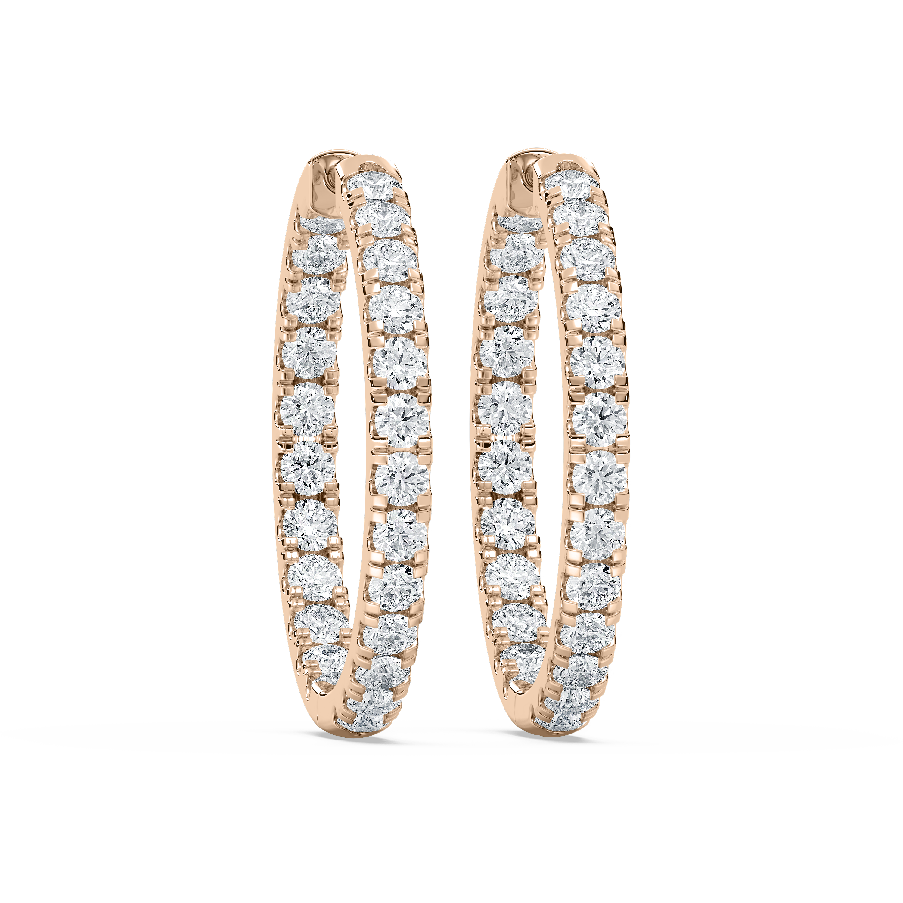 Lovea Inside-Out Creolen Bold – Rundschliff – Roségold