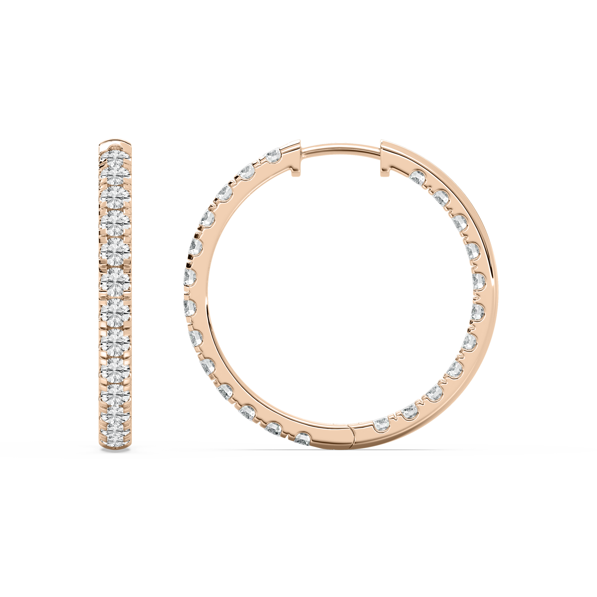 Lovea Inside-Out Creolen Bold – Rundschliff – Roségold