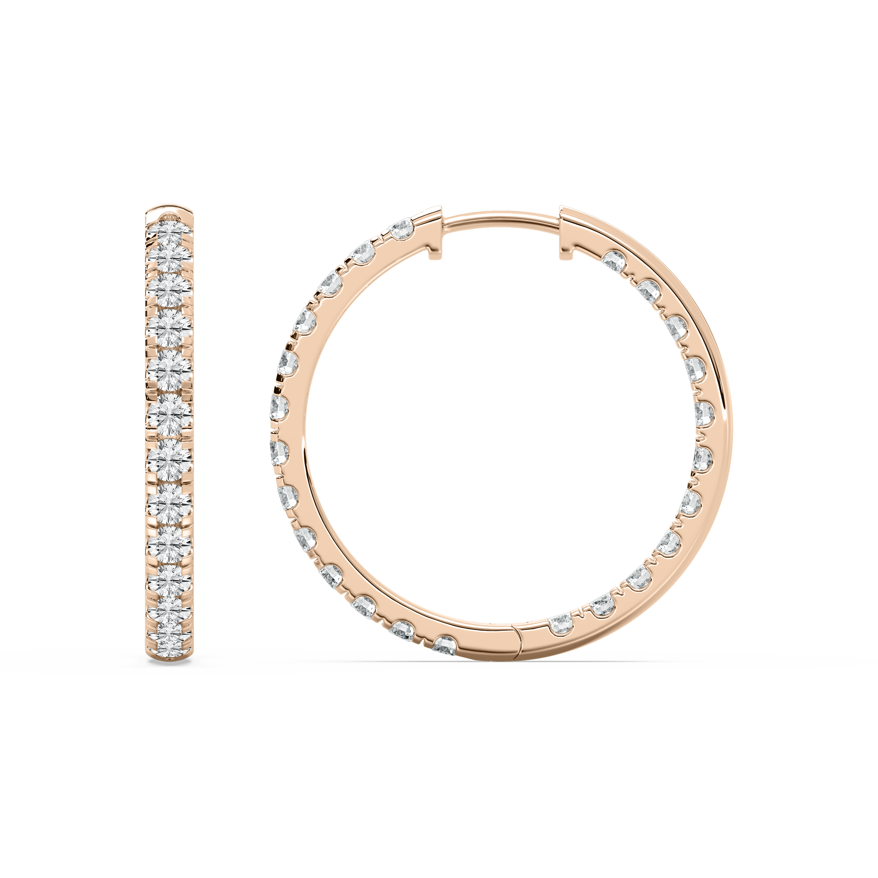 Lovea Inside-Out Creolen Bold – Rundschliff – Roségold