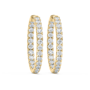 Lovea Inside-Out Creolen Bold – Rundschliff – Gelbgold