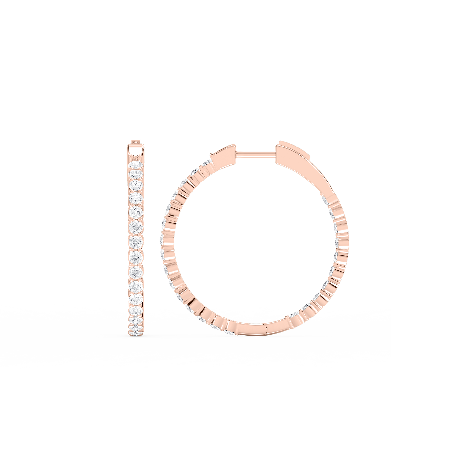 Lovea Inside-Out Creolen Fine – Rundschliff – Roségold