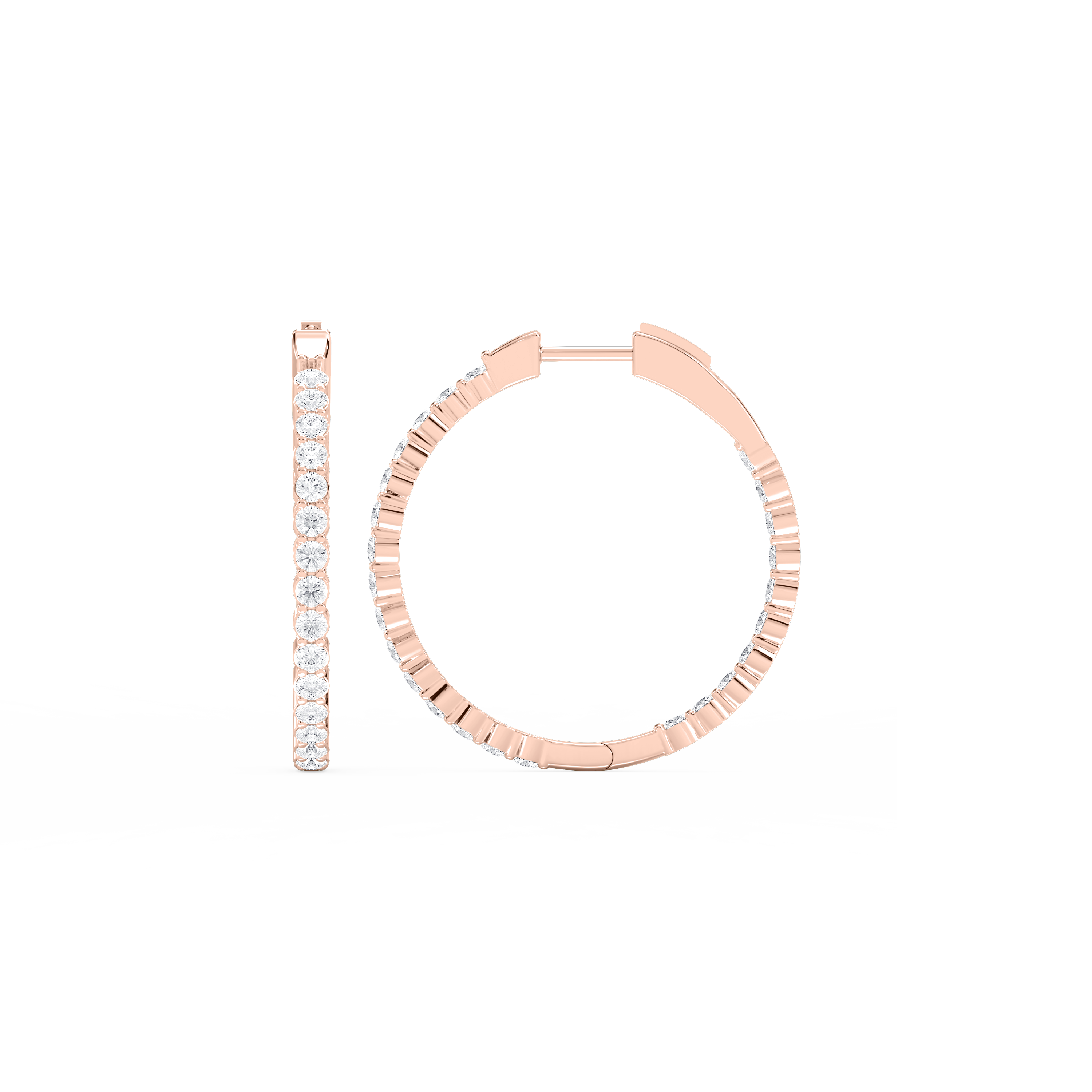 Lovea Inside-Out Creolen Fine – Rundschliff – Roségold