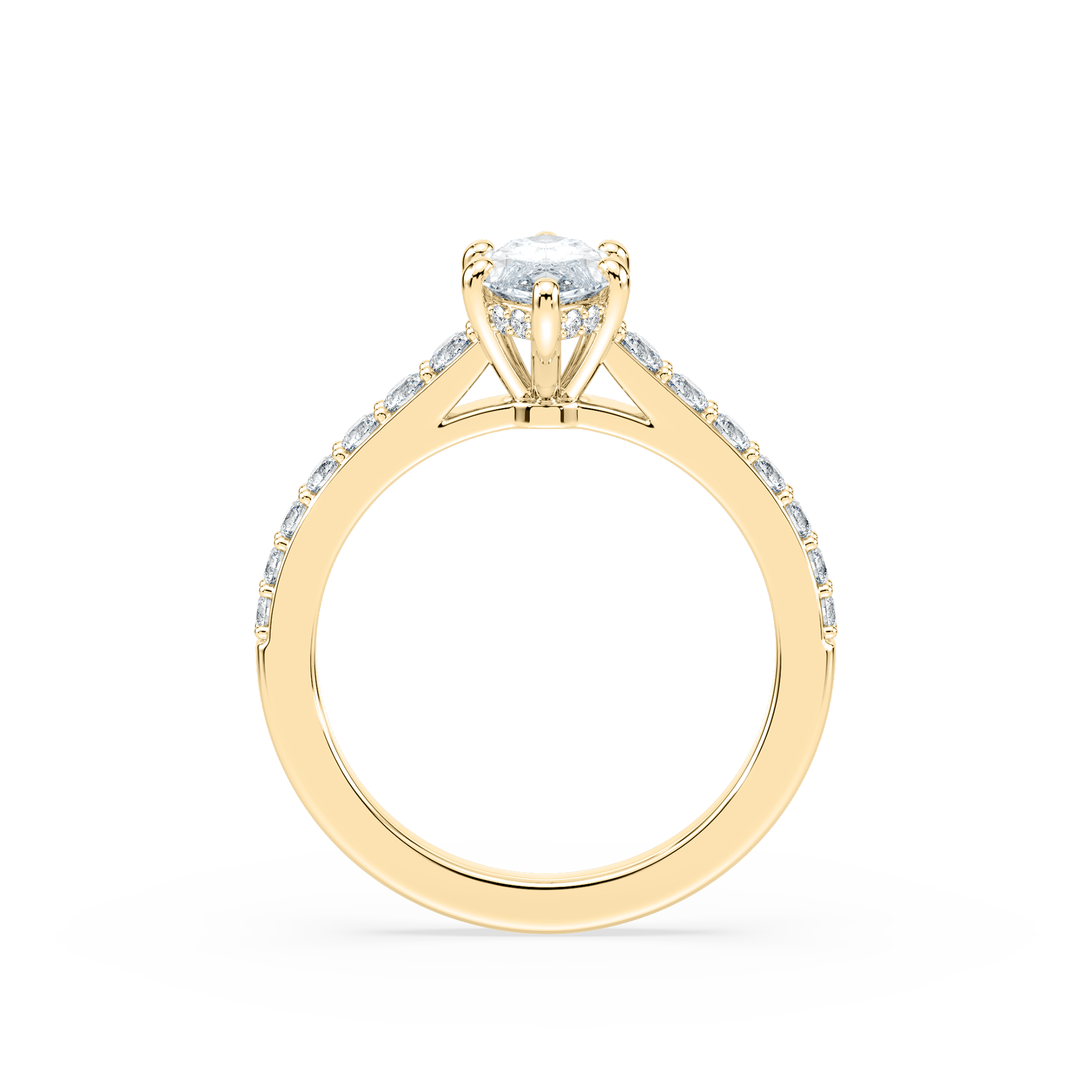 Angel Verlobungsring – Gelbgold