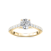 Lovea Angel Hidden Halo Verlobungsring Rundschliff – Gelbgold