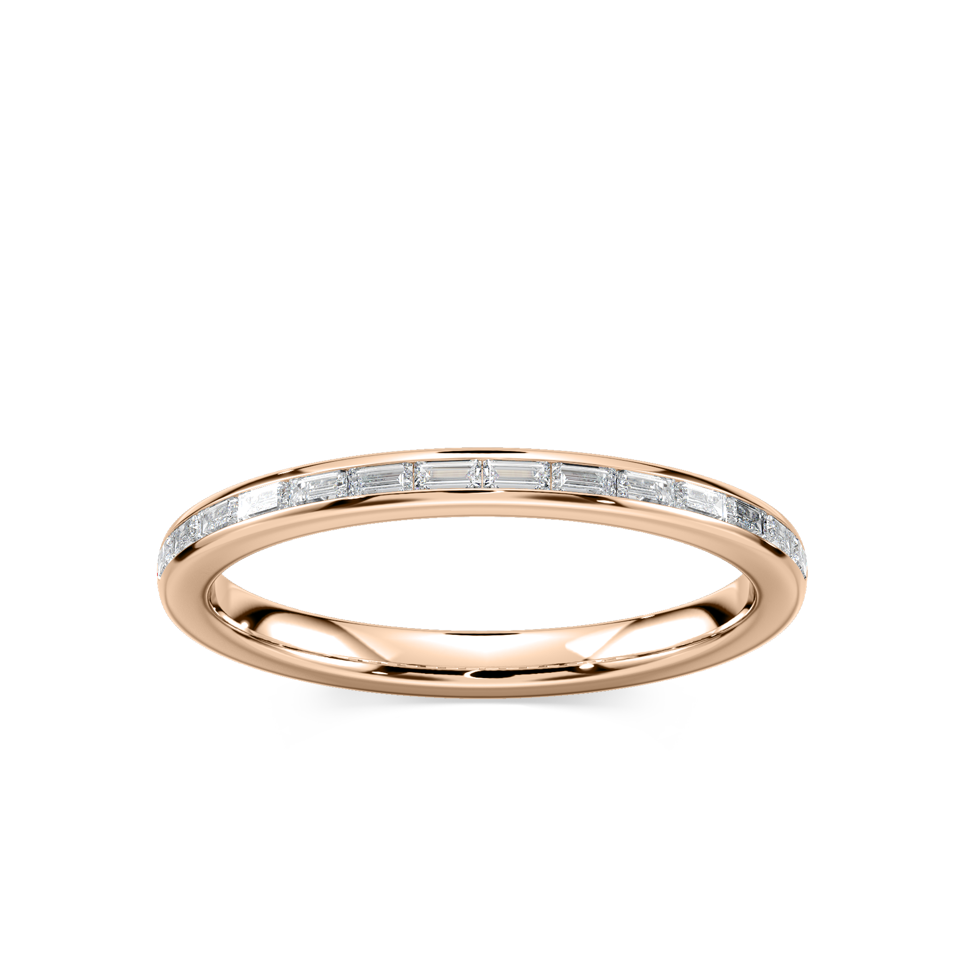 Lovea Clea Trauring – Baguette Kanalfassung – Roségold