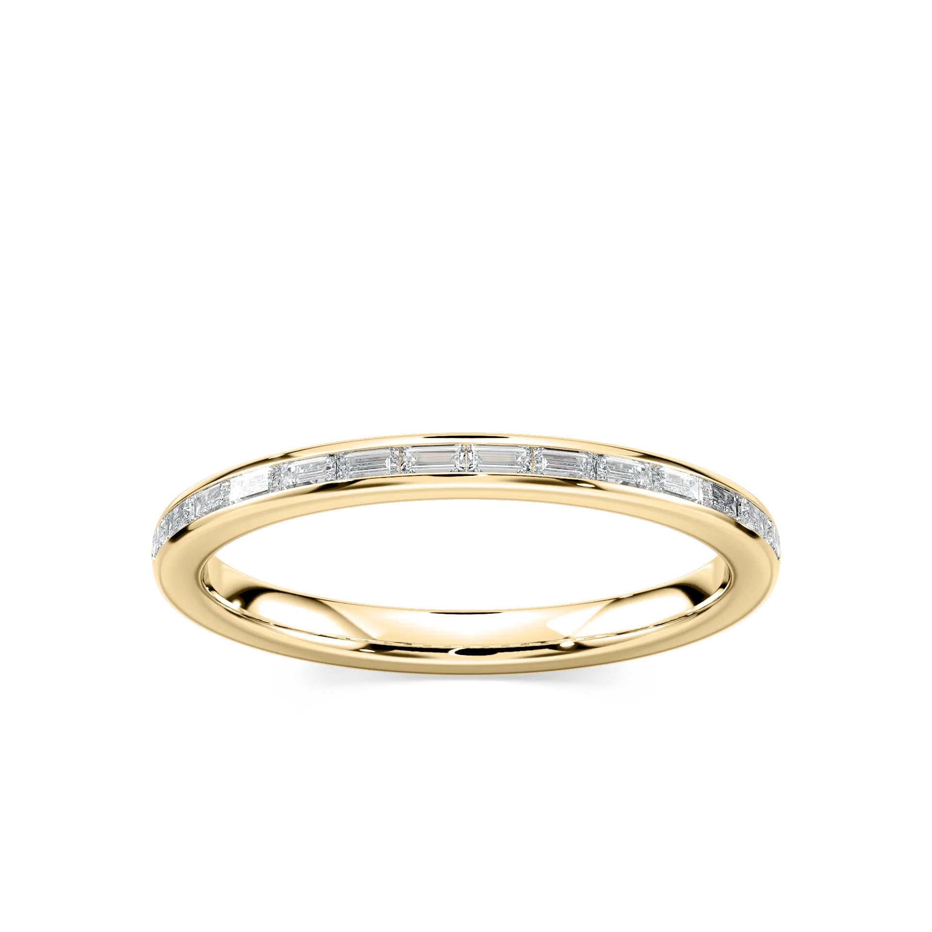 Lovea Clea Trauring – Baguette Kanalfassung – Gelbgold