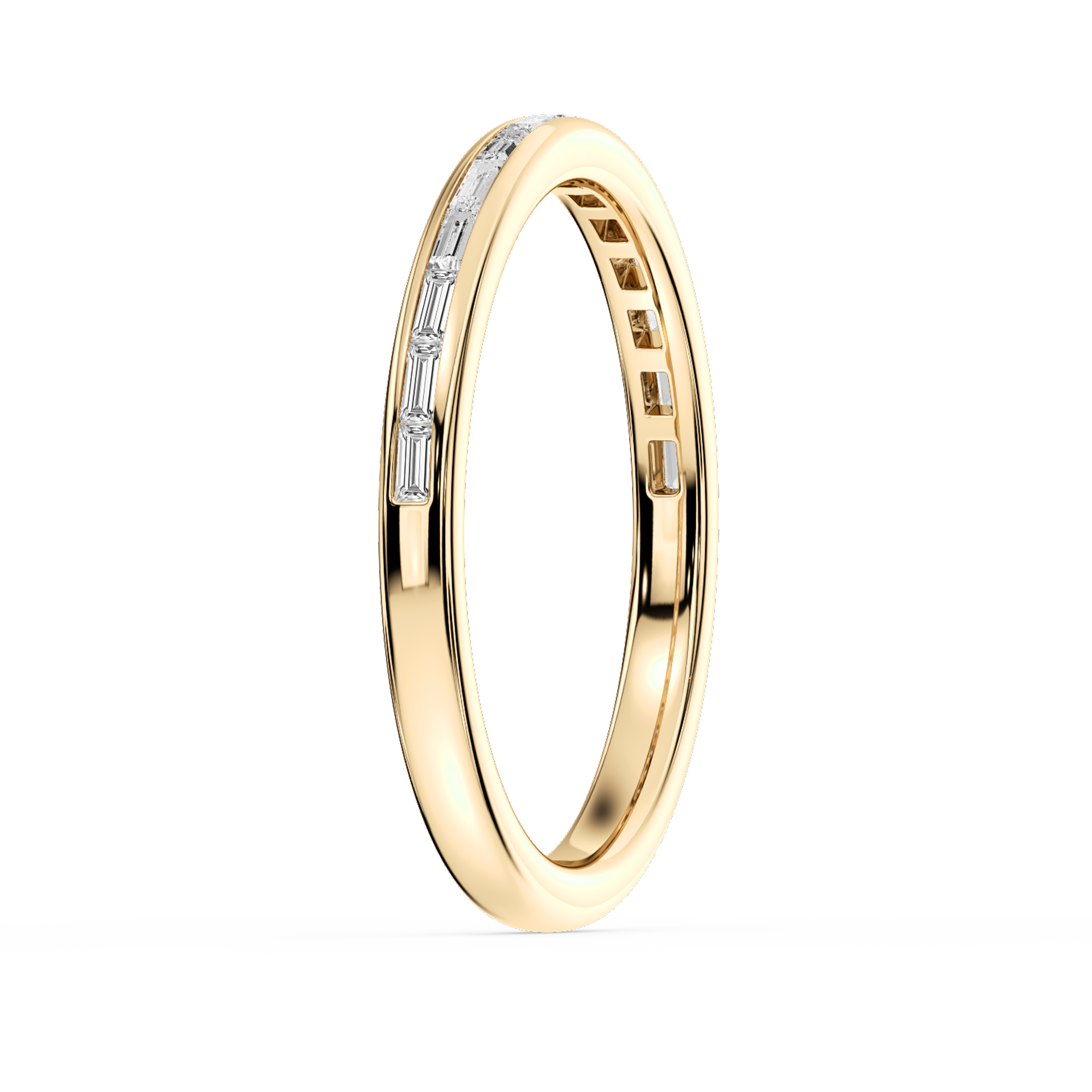 Lovea Clea Trauring – Baguette Kanalfassung – Gelbgold