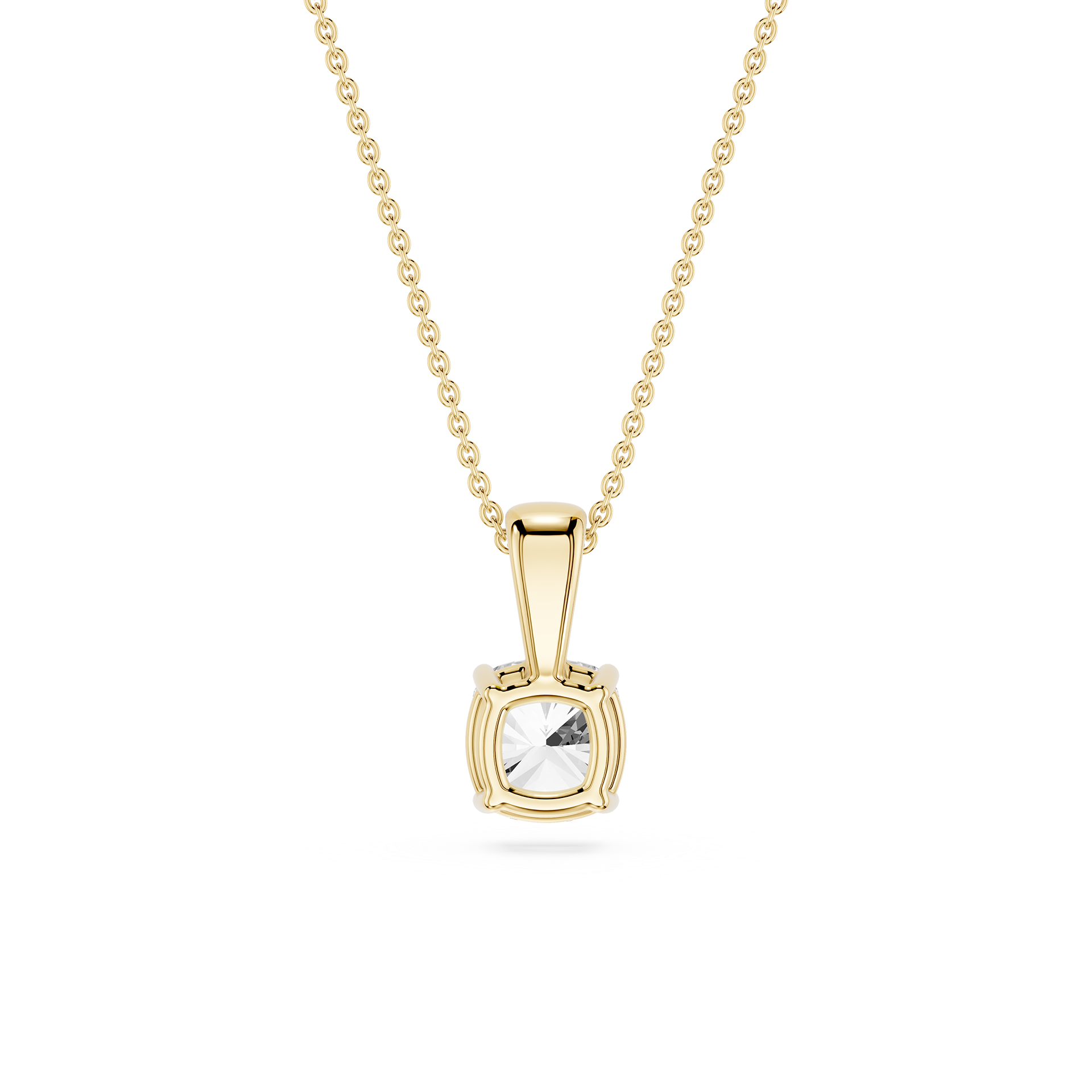 Lovea Solitär Anhänger – Kissenschliff – Gelbgold