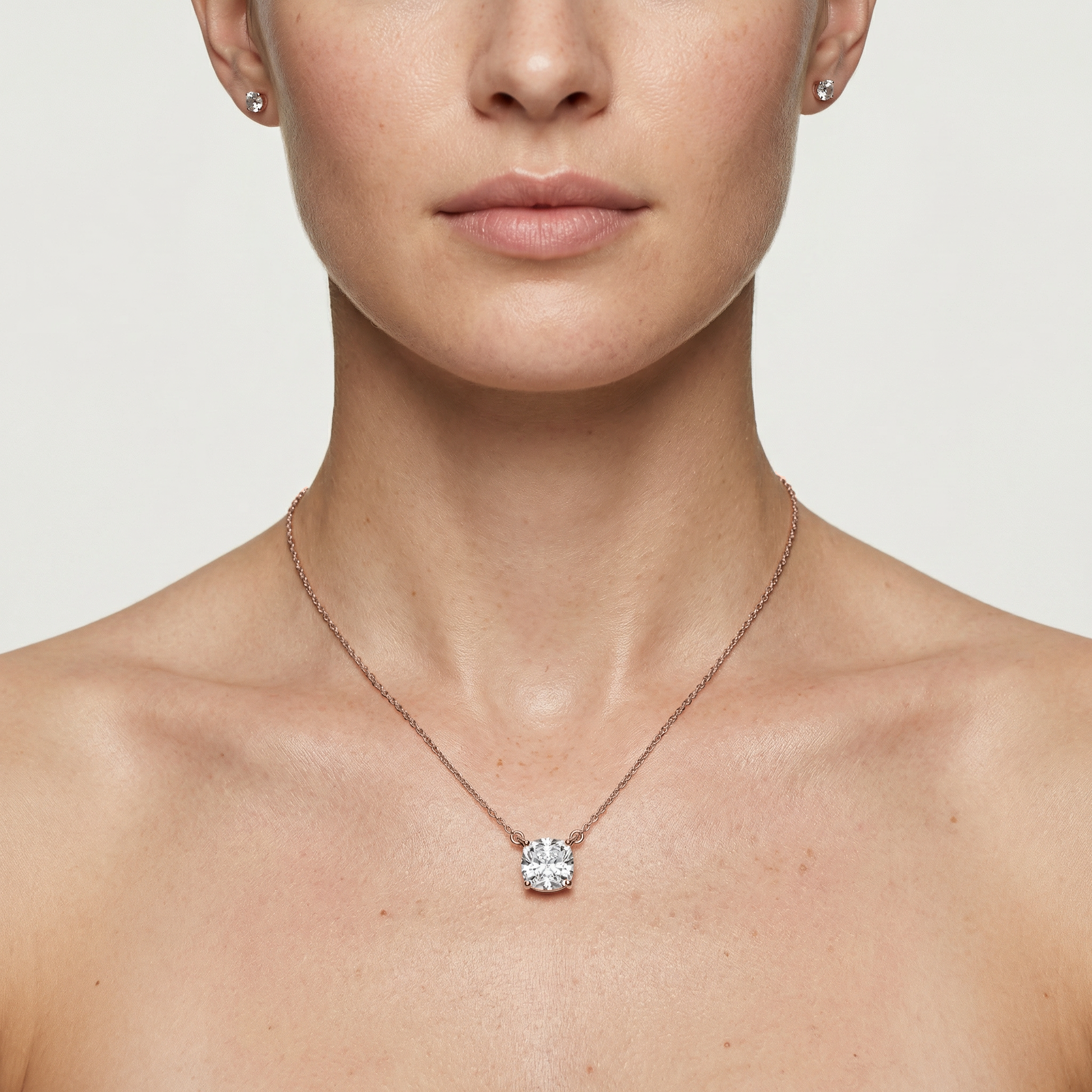 Lovea Classic Anhänger – Kissenschliff – Roségold