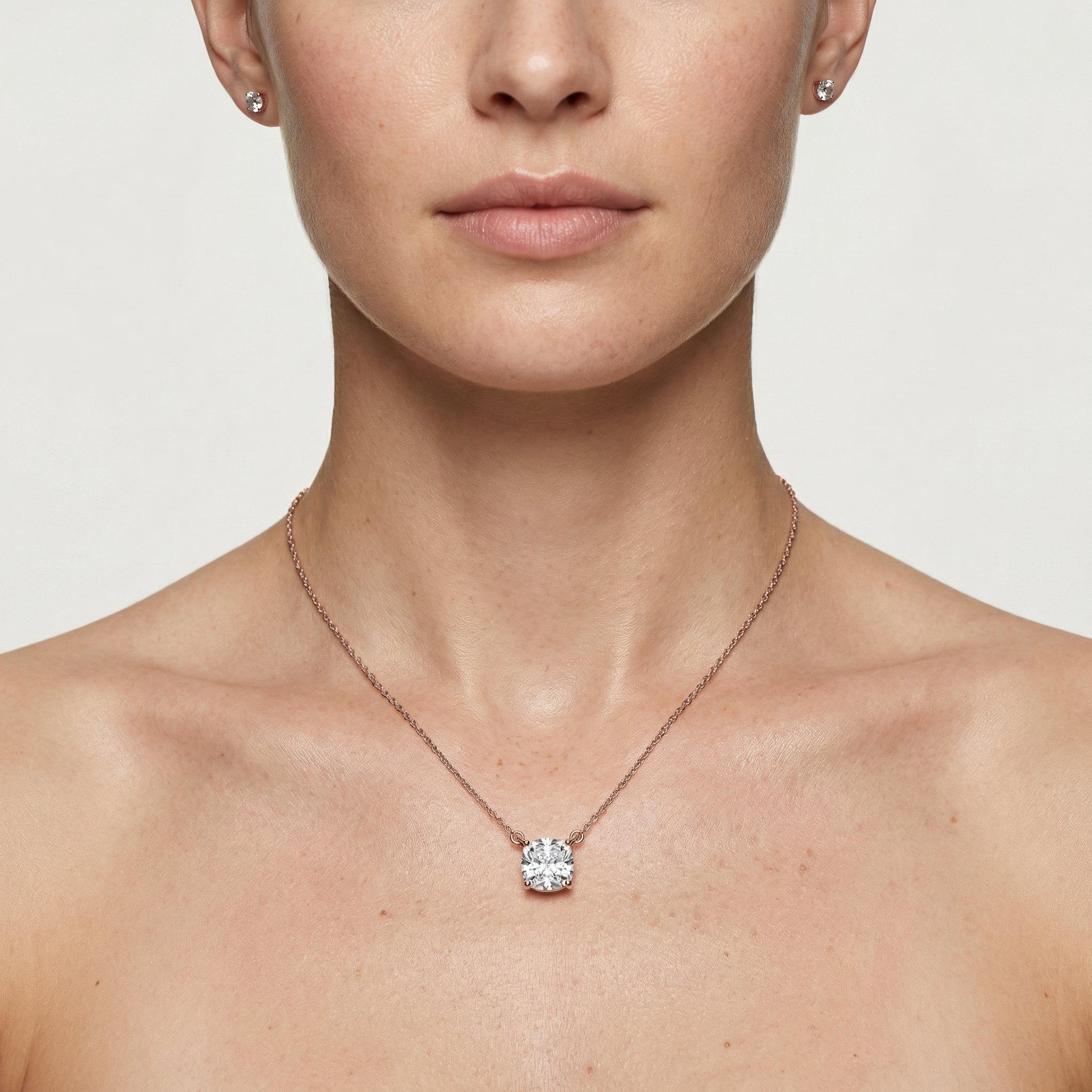 Lovea Classic Anhänger – Kissenschliff – Roségold