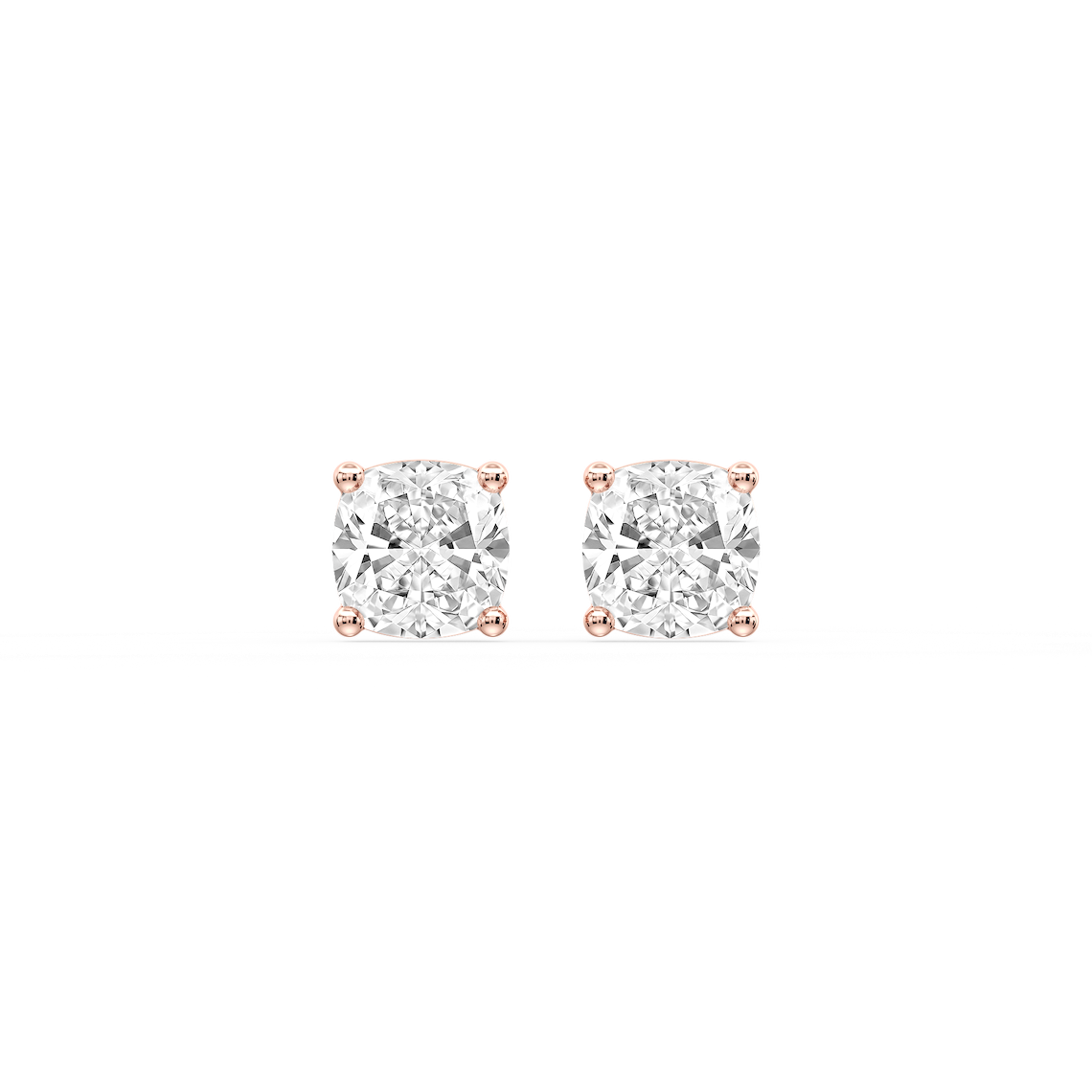 Lovea Classic Ohrstecker Sicherheitsverschluss – Kissenschliff – Roségold