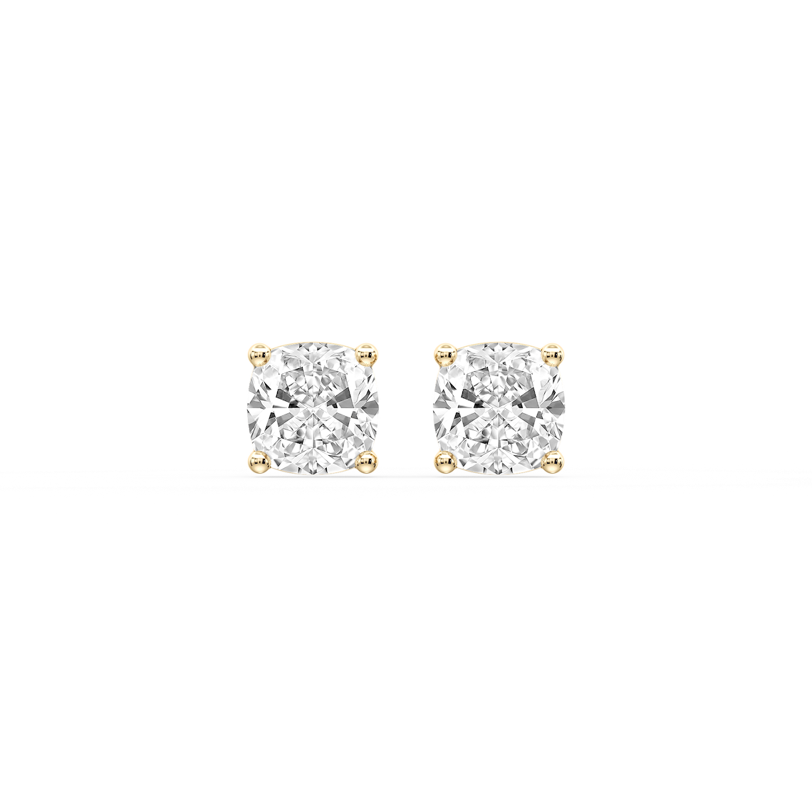 Lovea Classic Ohrstecker Sicherheitsverschluss – Kissenschliff – Gelbgold