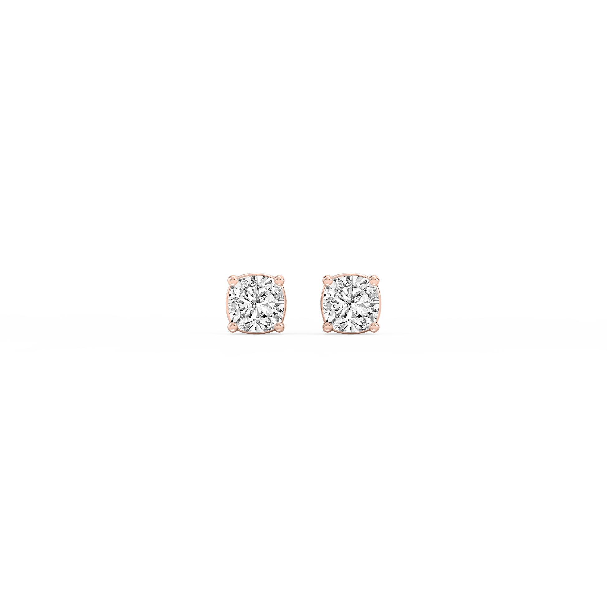 Lovea Classic Ohrstecker Steckverschluss – Kissenschliff – Roségold