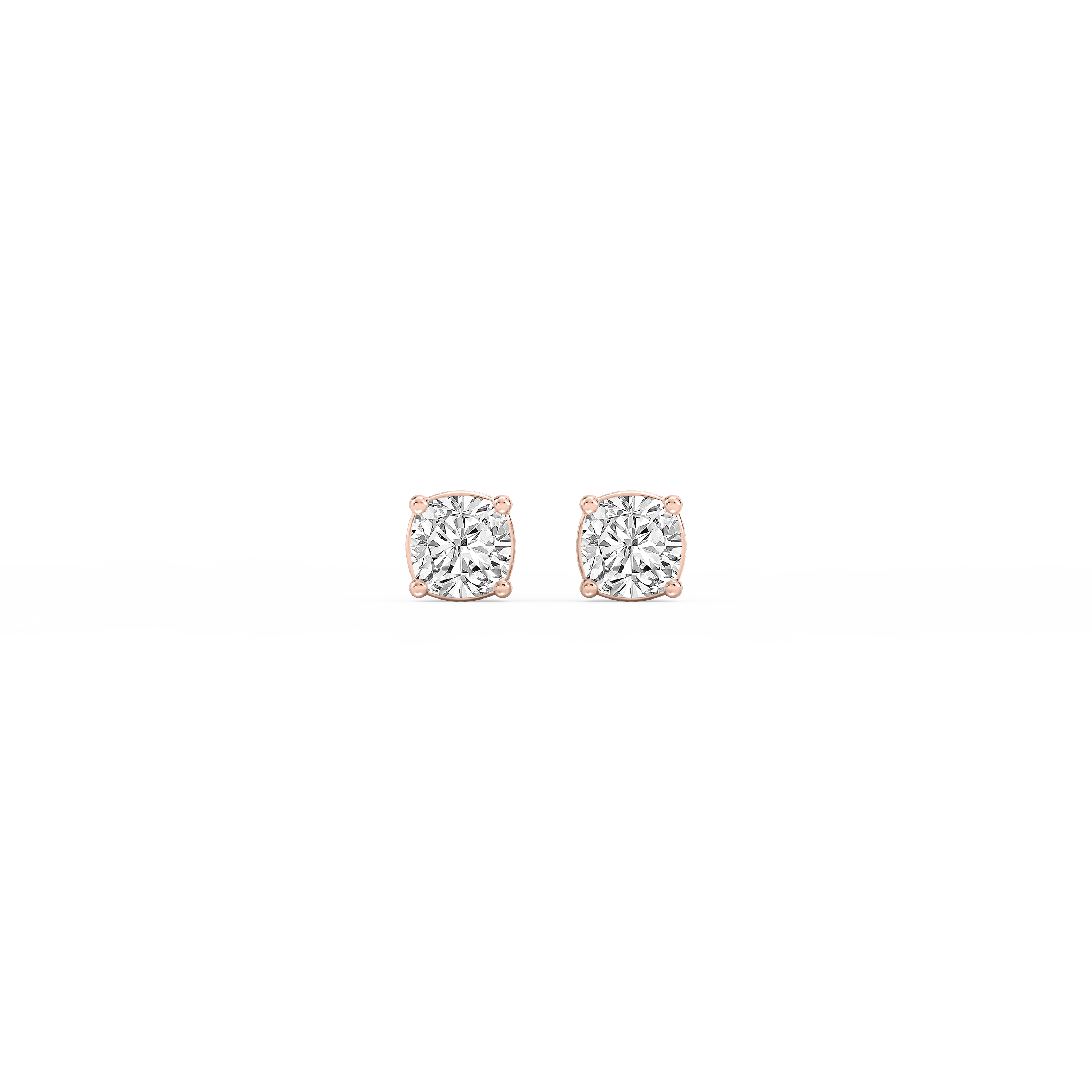 Lovea Classic Ohrstecker Steckverschluss – Kissenschliff – Roségold