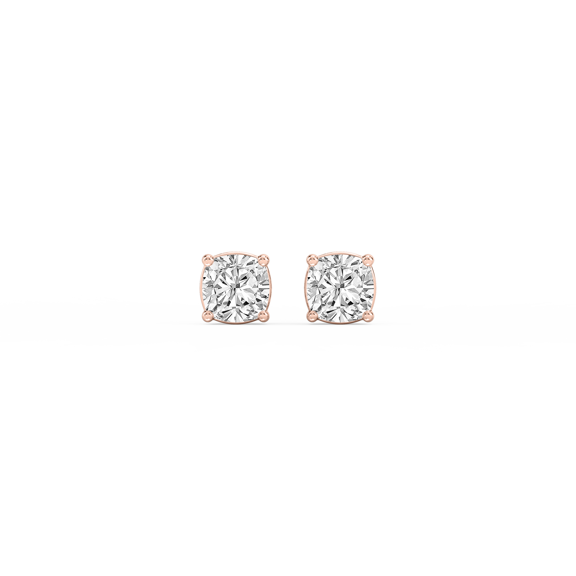 Lovea Classic Ohrstecker Steckverschluss – Kissenschliff – Roségold