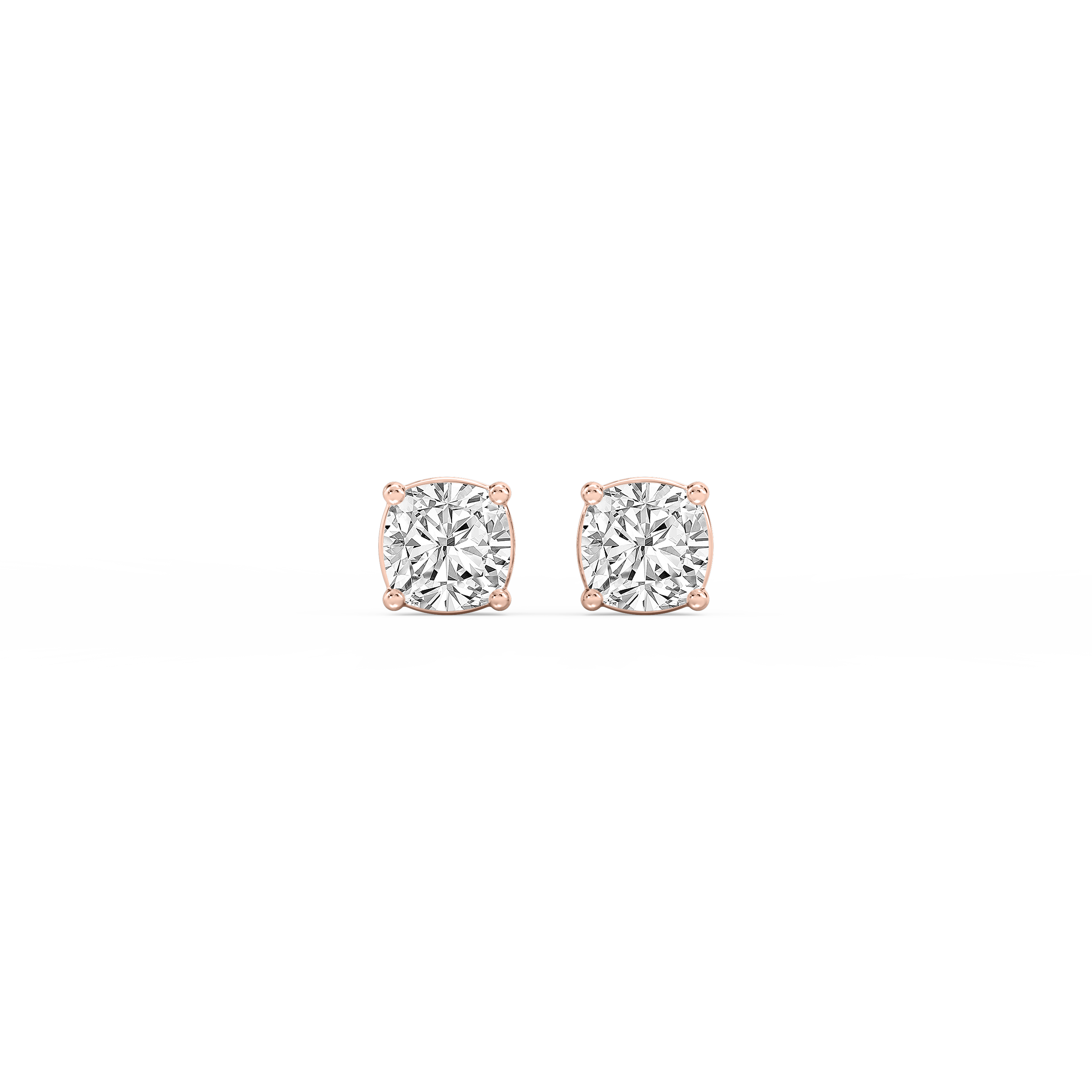 Lovea Classic Ohrstecker Steckverschluss – Kissenschliff – Roségold