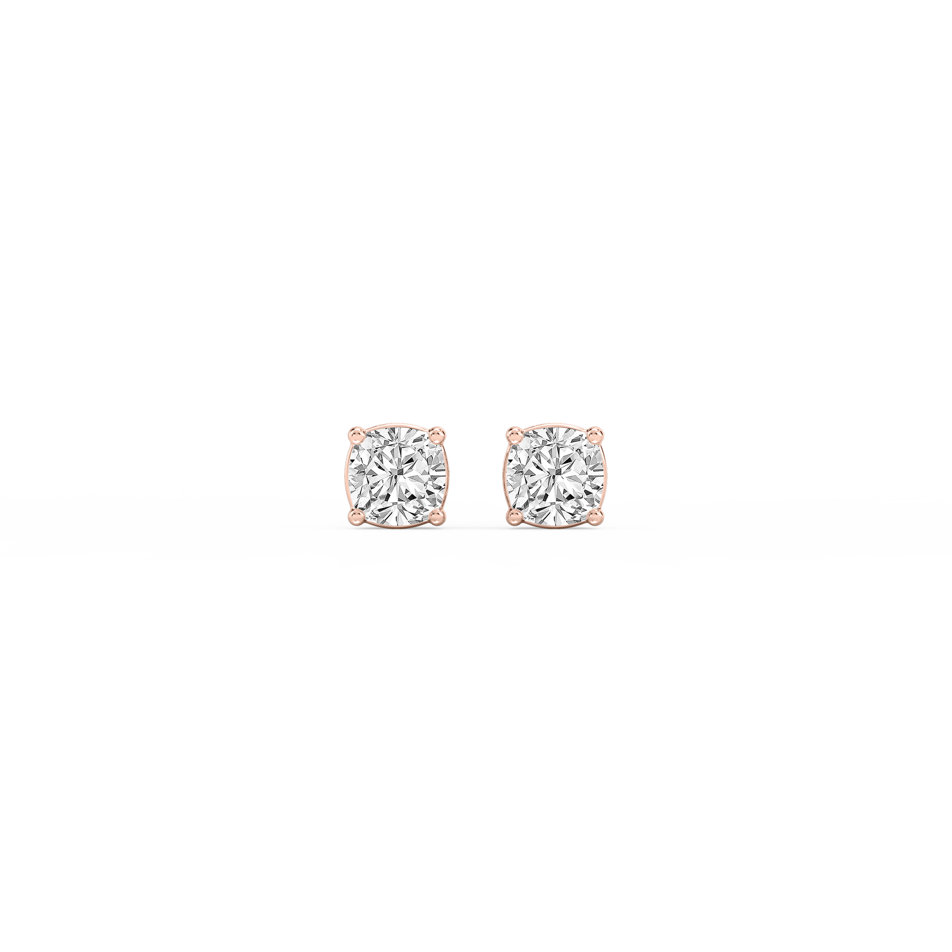 Lovea Classic Ohrstecker Steckverschluss – Kissenschliff – Roségold