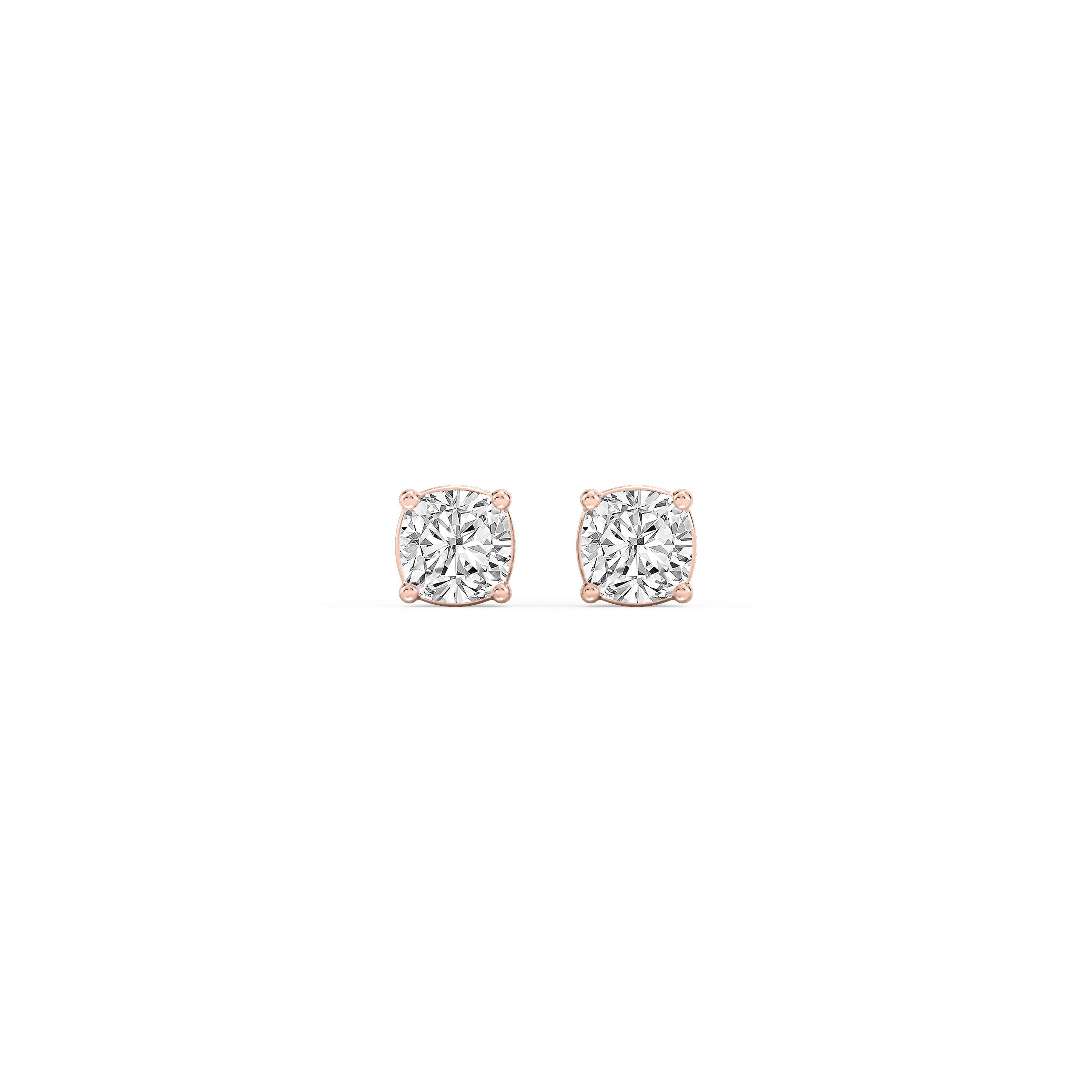 Lovea Classic Ohrstecker Steckverschluss – Kissenschliff – Roségold
