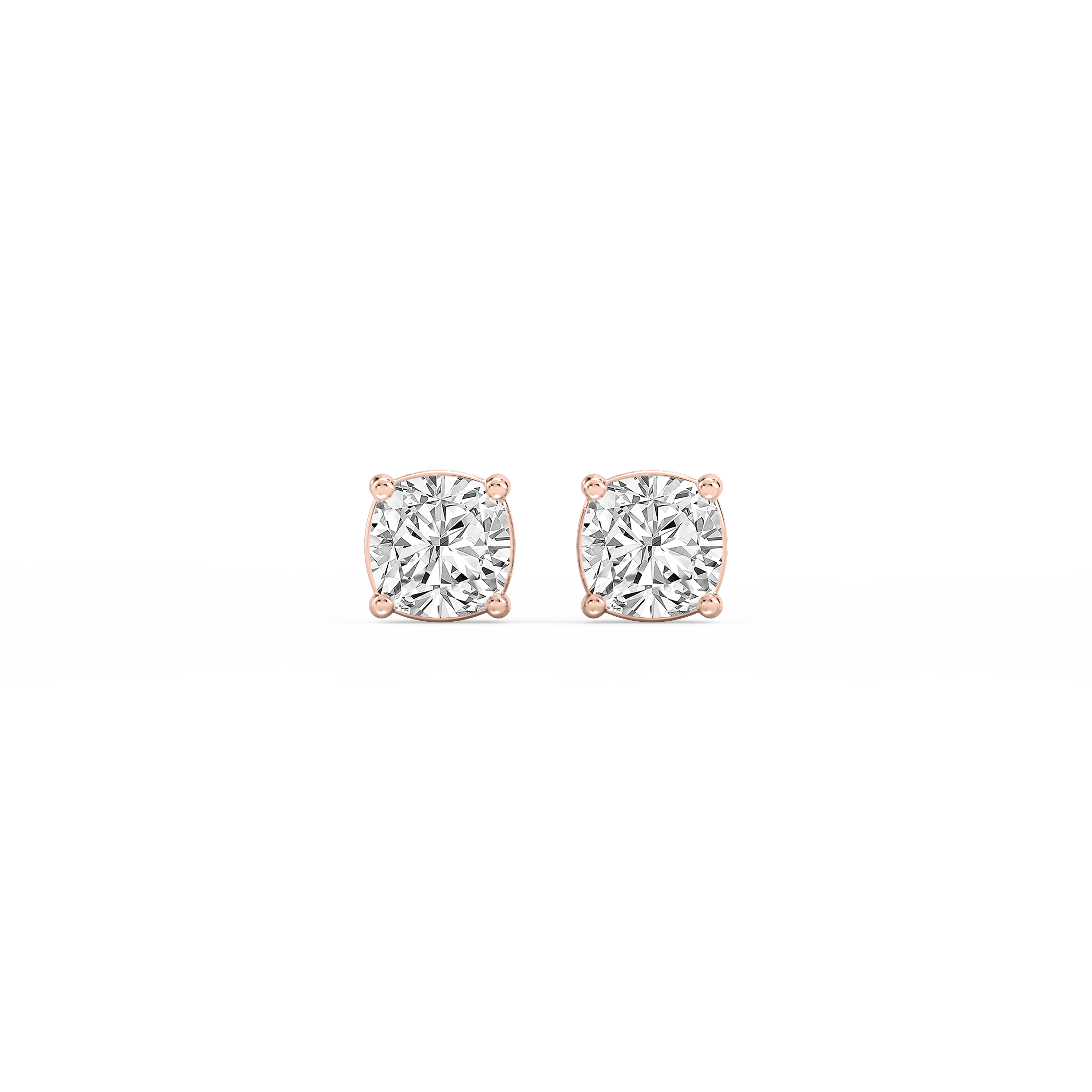 Lovea Classic Ohrstecker Steckverschluss – Kissenschliff – Roségold