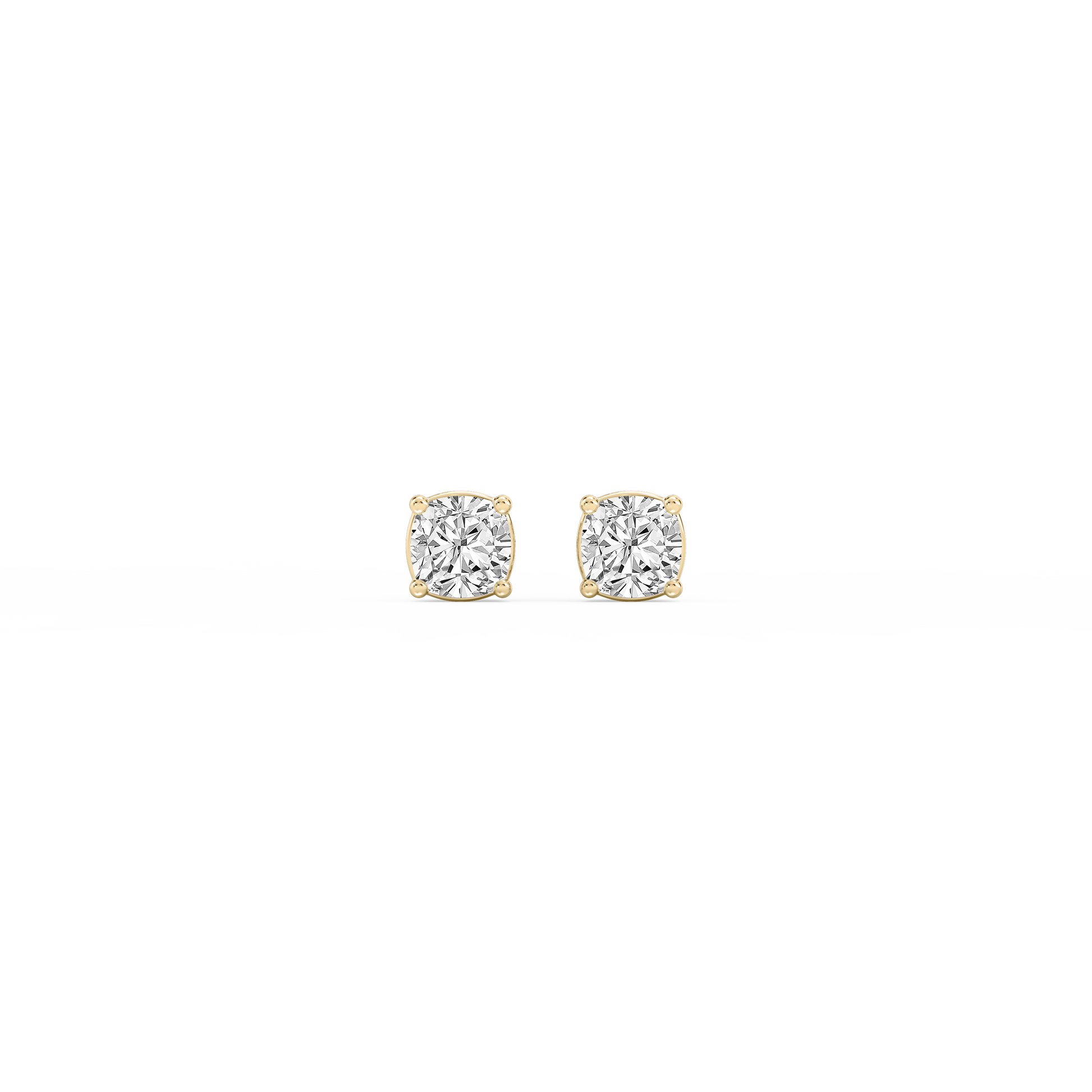 Lovea Classic Ohrstecker Steckverschluss – Kissenschliff – Gelbgold