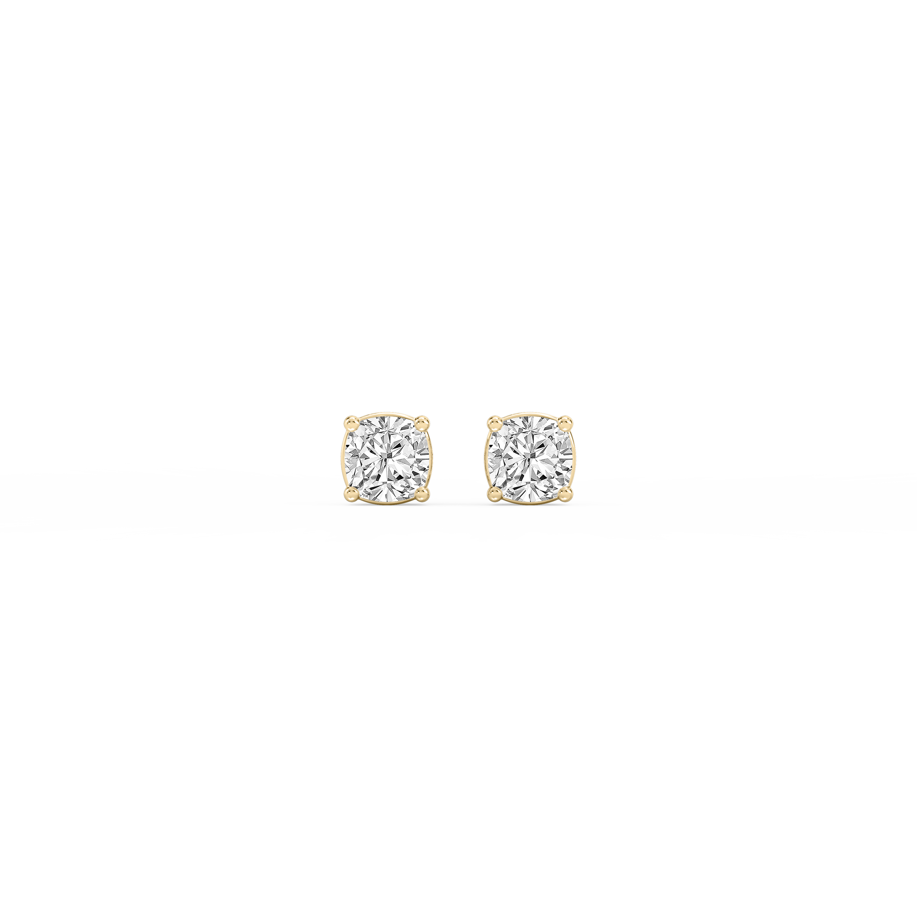 Lovea Classic Ohrstecker Steckverschluss – Kissenschliff – Gelbgold