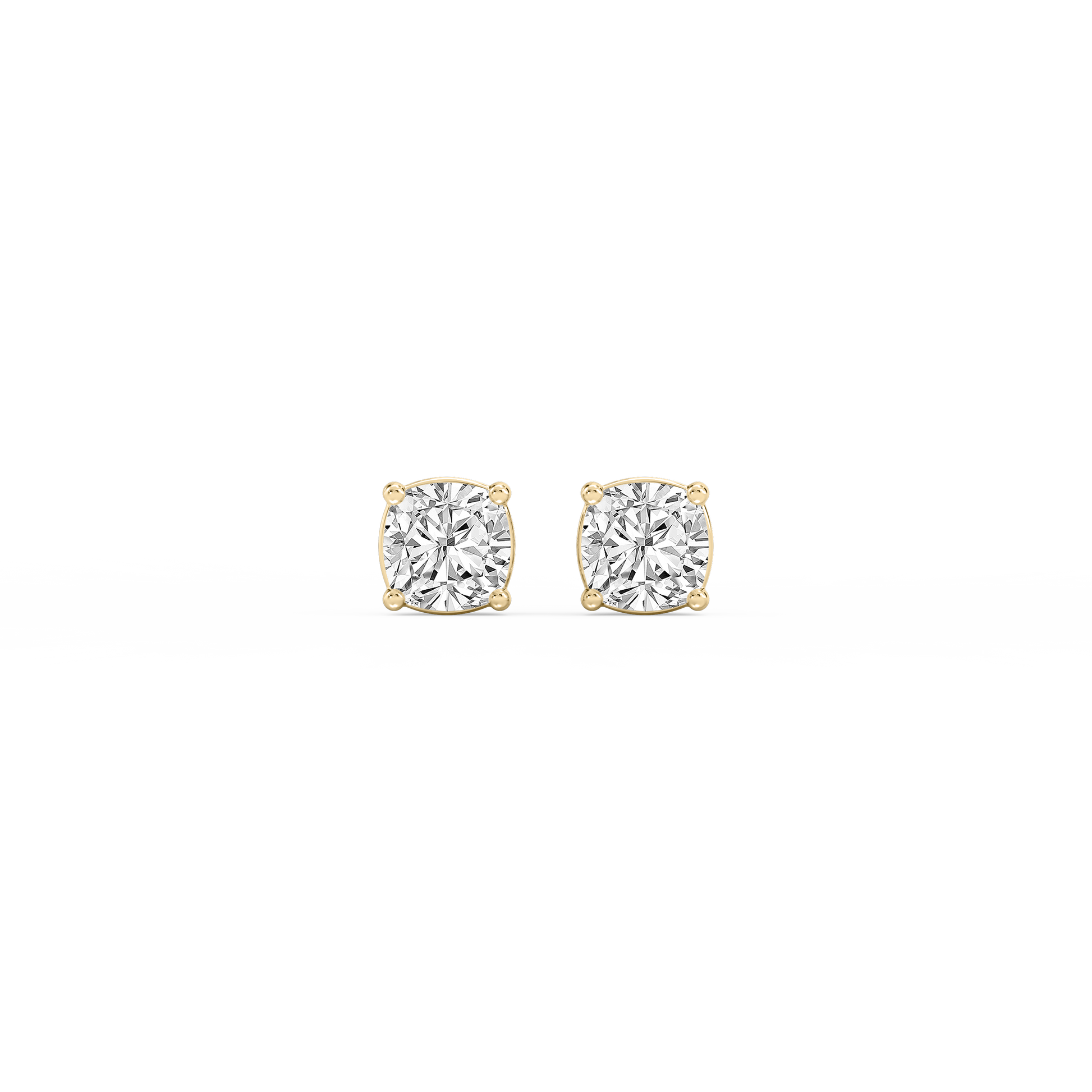 Lovea Classic Ohrstecker Steckverschluss – Kissenschliff – Gelbgold
