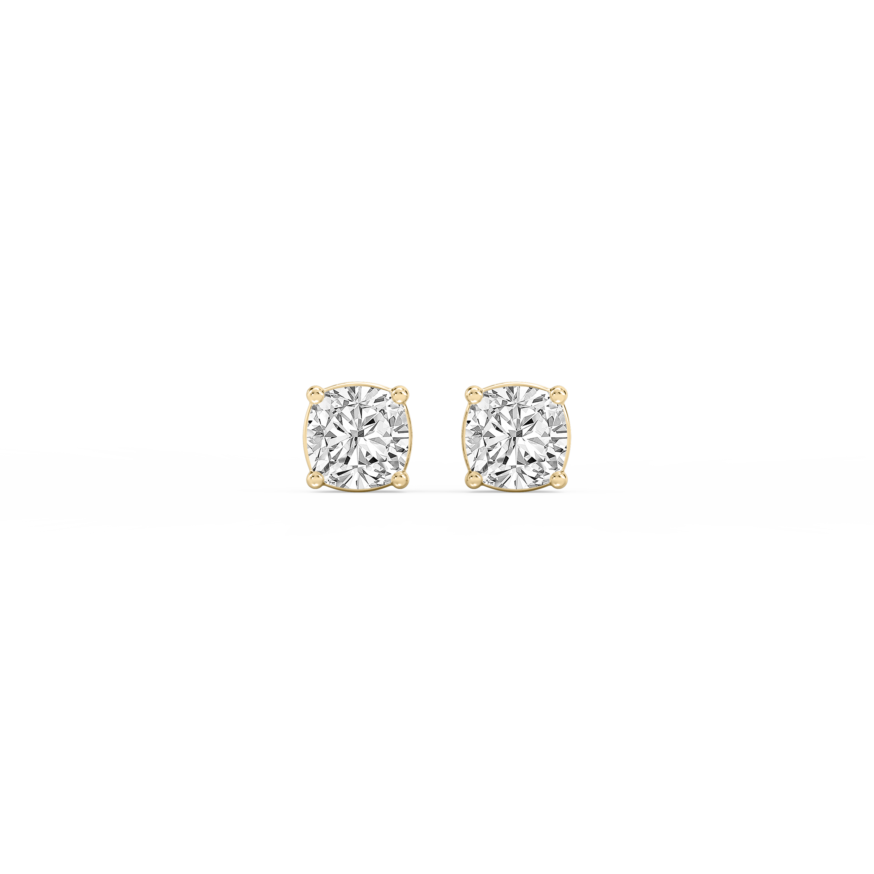 Lovea Classic Ohrstecker Steckverschluss – Kissenschliff – Gelbgold
