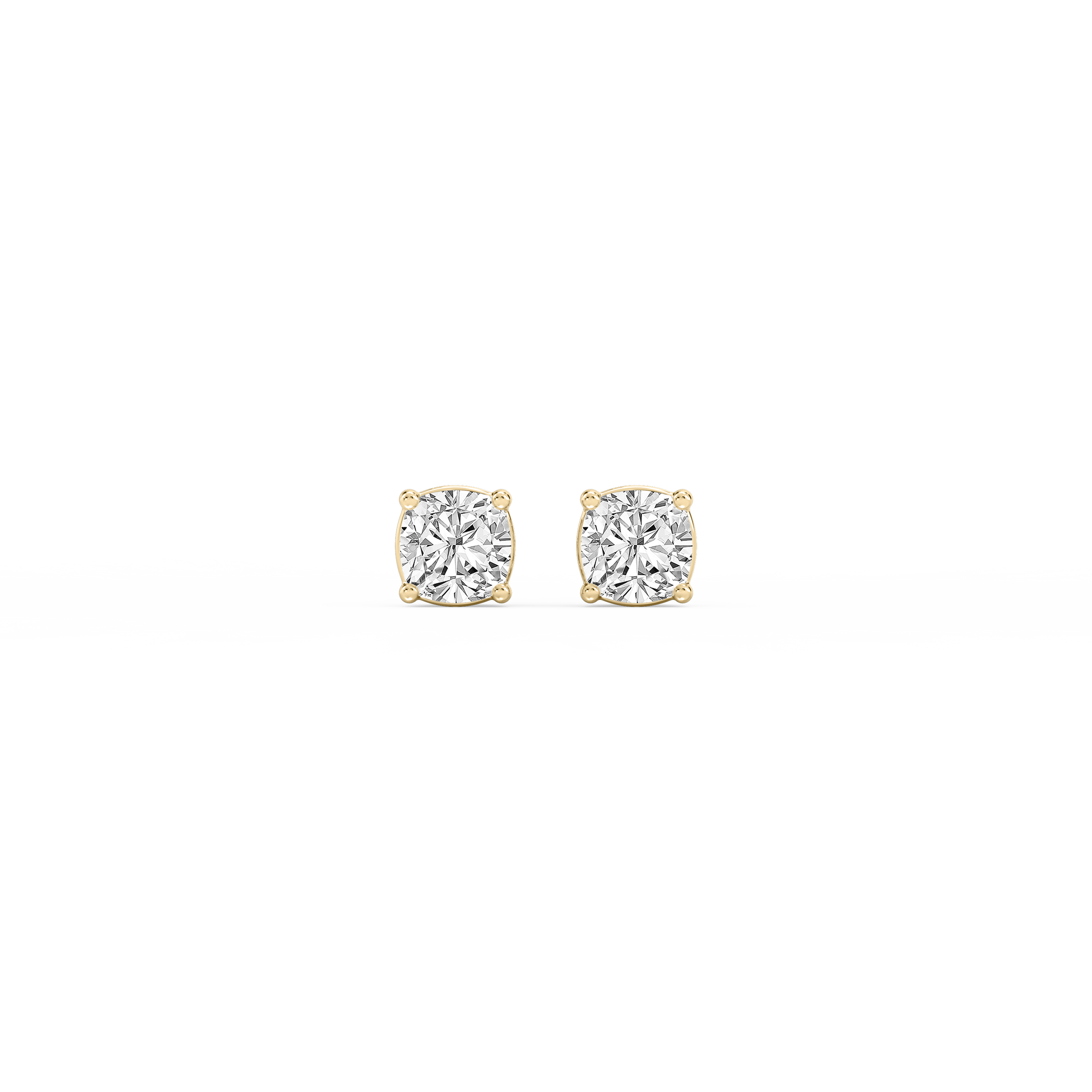 Lovea Classic Ohrstecker Steckverschluss – Kissenschliff – Gelbgold
