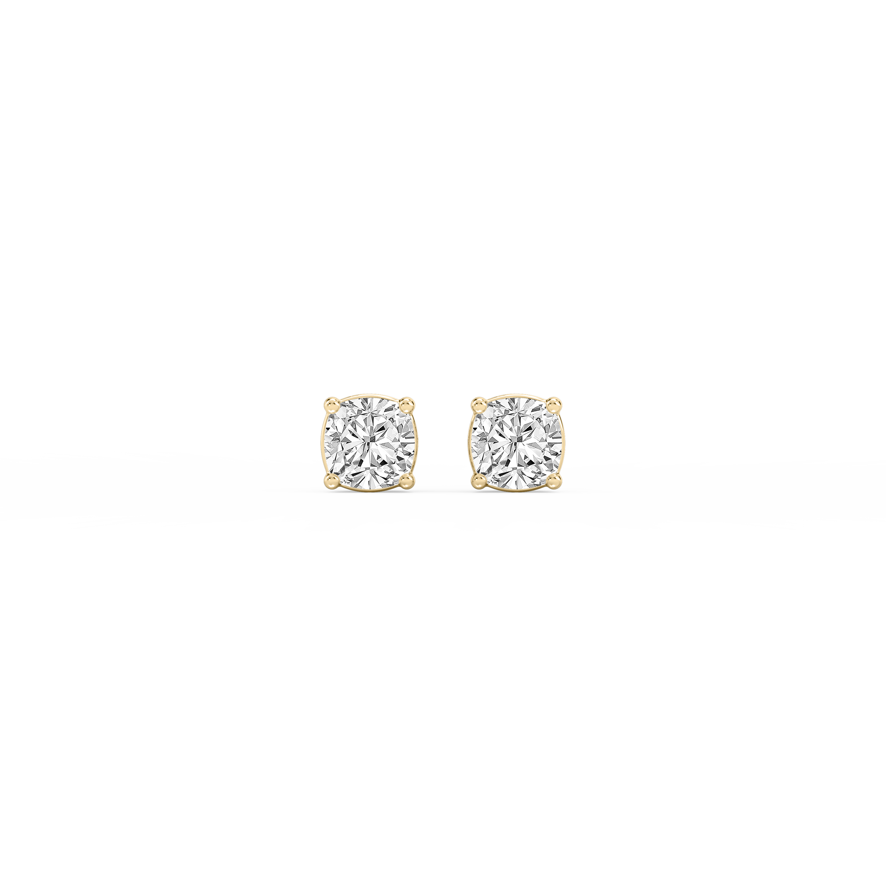 Lovea Classic Ohrstecker Steckverschluss – Kissenschliff – Gelbgold