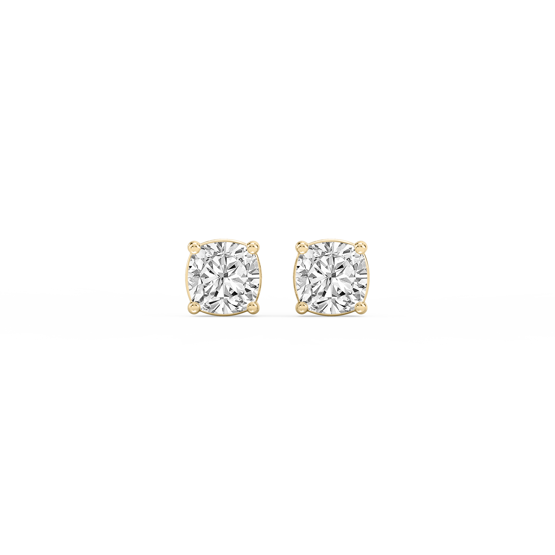 Lovea Classic Ohrstecker Steckverschluss – Kissenschliff – Gelbgold