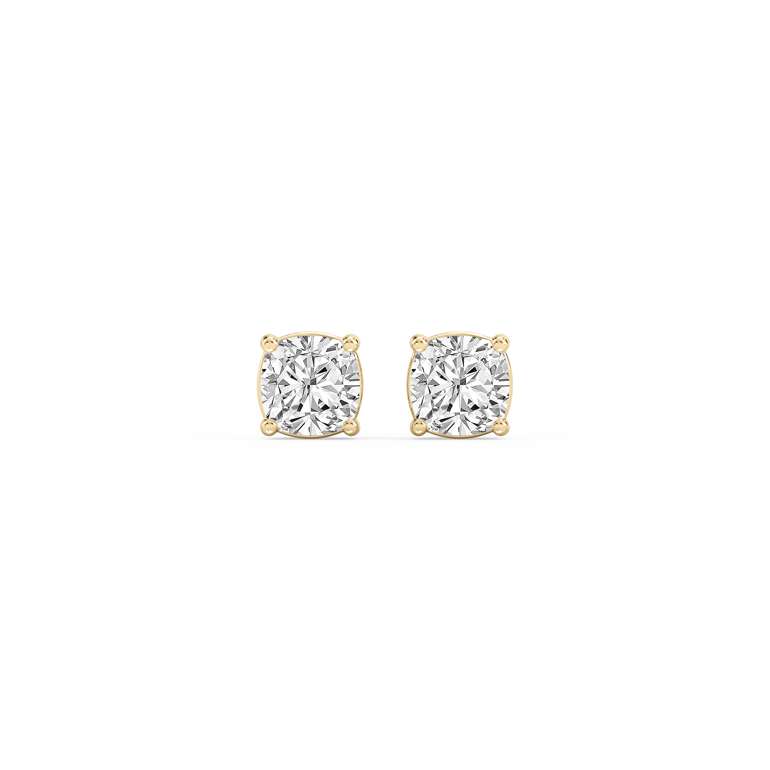 Lovea Classic Ohrstecker Steckverschluss – Kissenschliff – Gelbgold