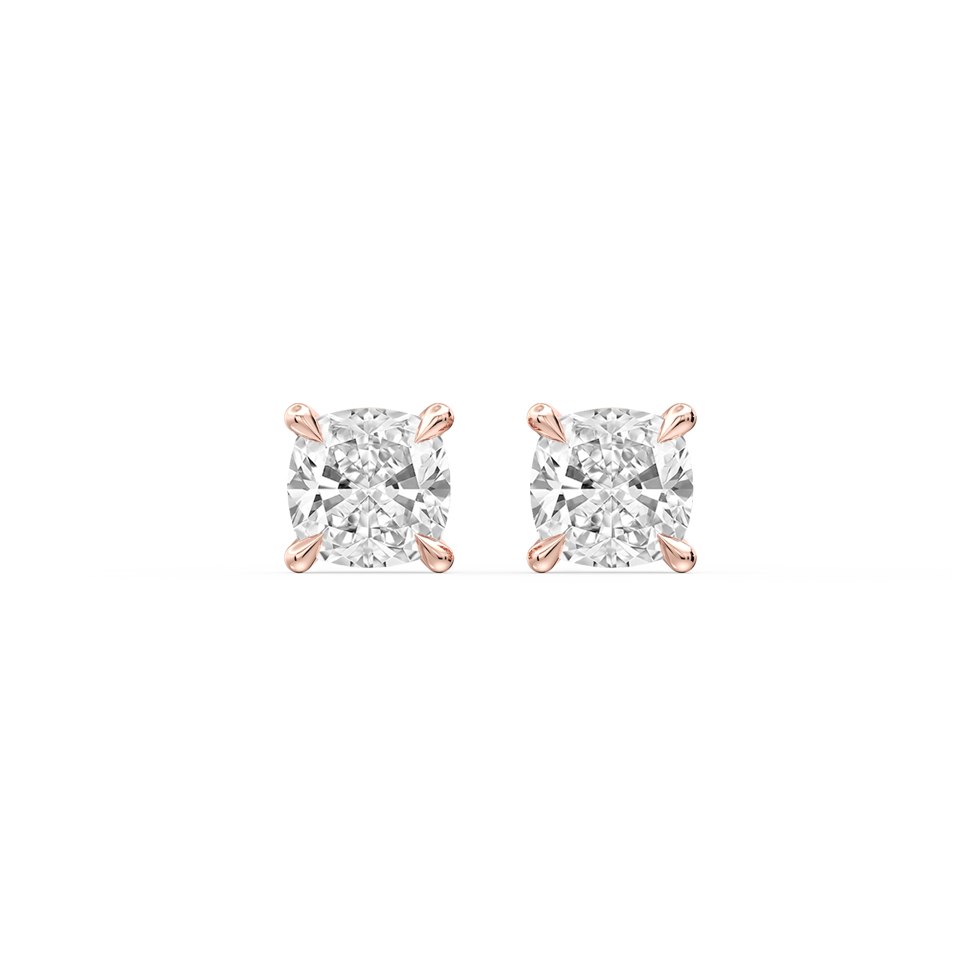 Lovea Claw Ohrstecker Steckverschluss – Kissenschliff – Roségold