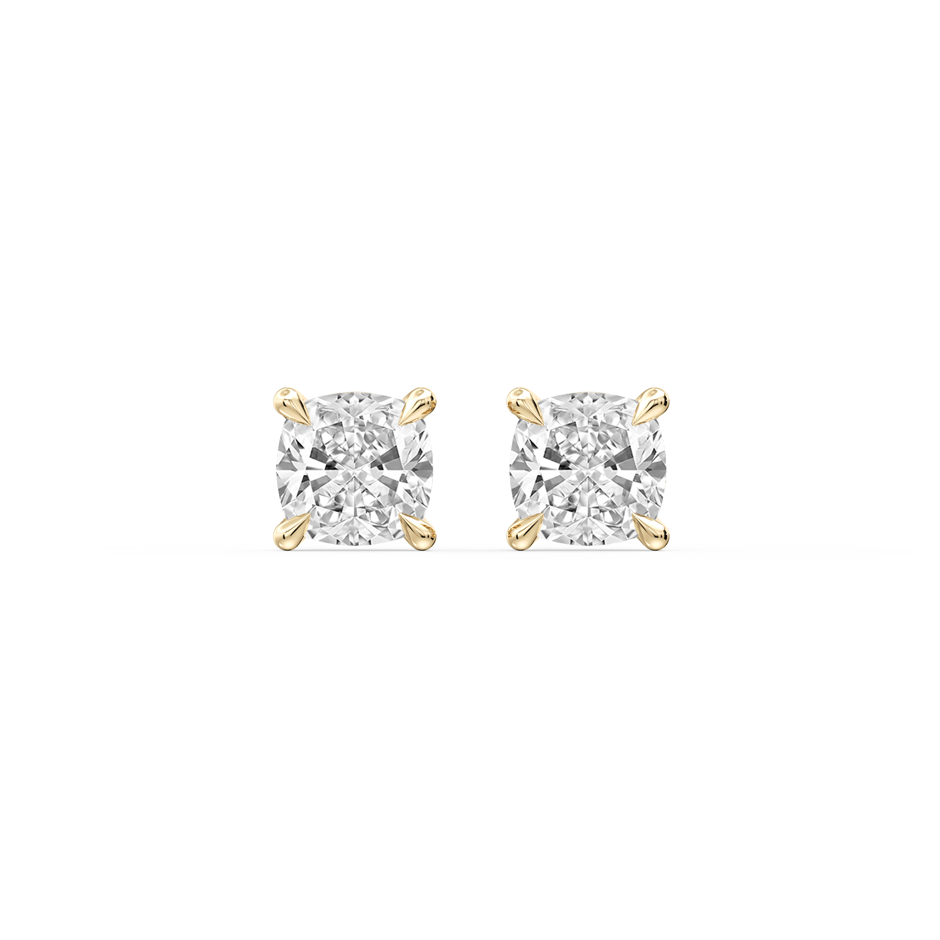 Lovea Claw Ohrstecker Steckverschluss – Kissenschliff – Gelbgold
