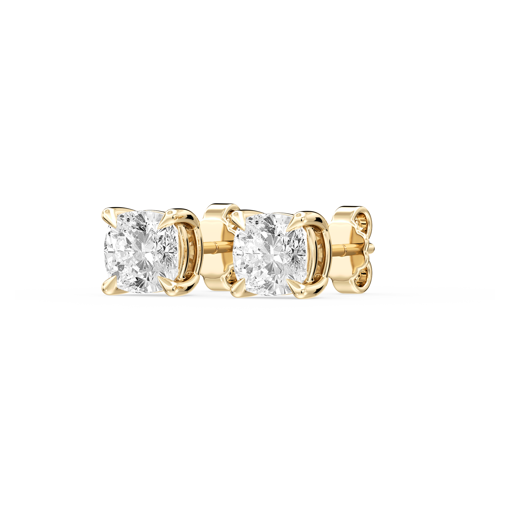 Lovea Claw Ohrstecker Steckverschluss – Kissenschliff – Gelbgold