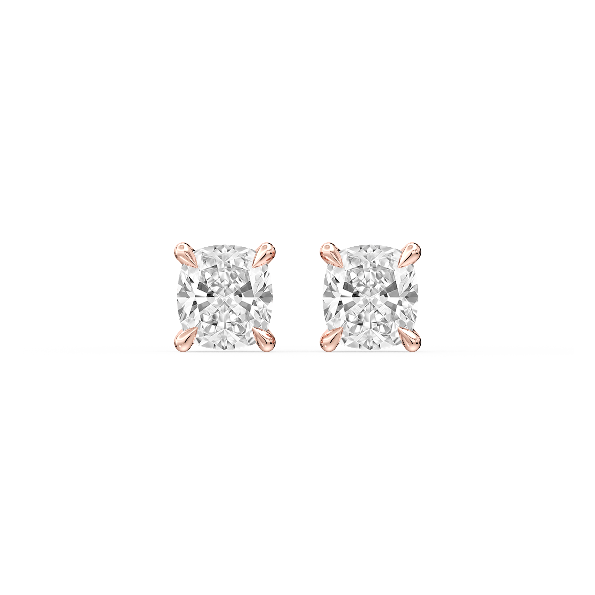 Lovea Claw Ohrstecker Schraubverschluss – Kissenschliff – Roségold