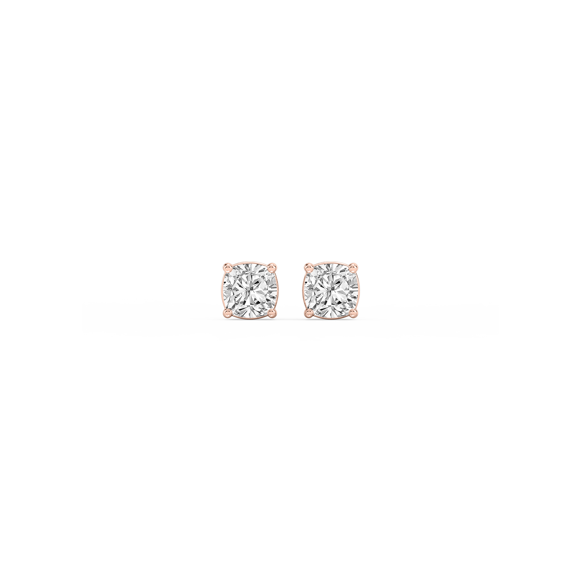 Lovea Classic Ohrstecker Schraubverschluss – Kissenschliff – Roségold