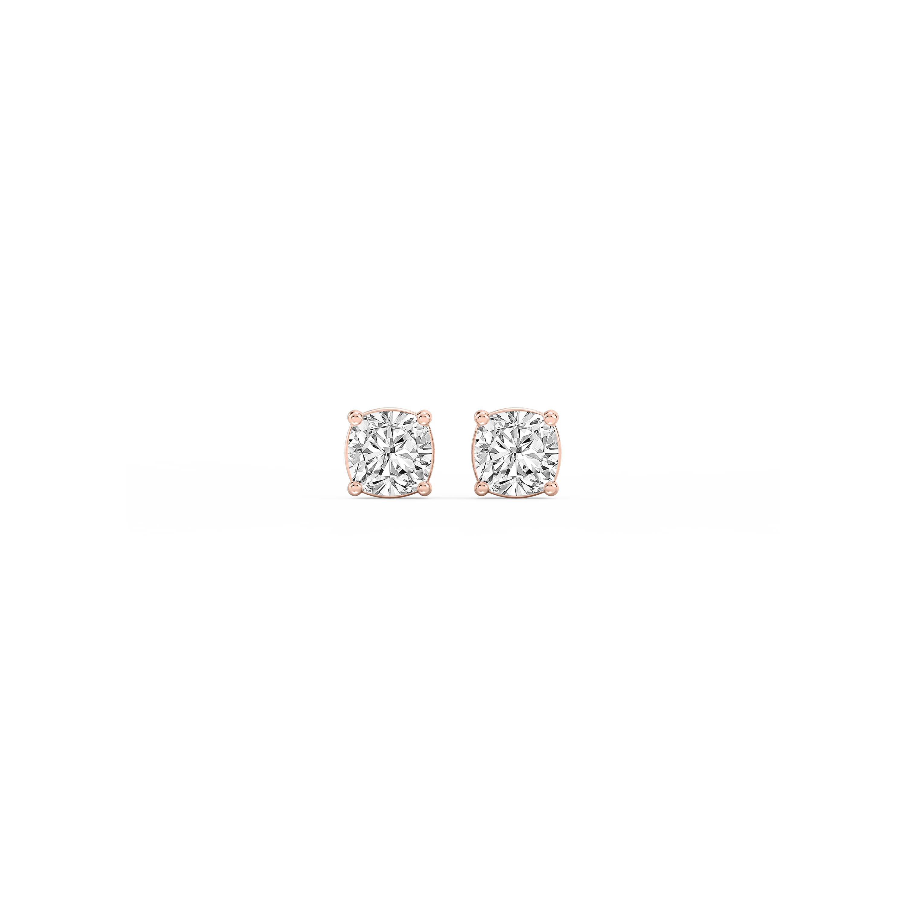 Lovea Classic Ohrstecker Schraubverschluss – Kissenschliff – Roségold