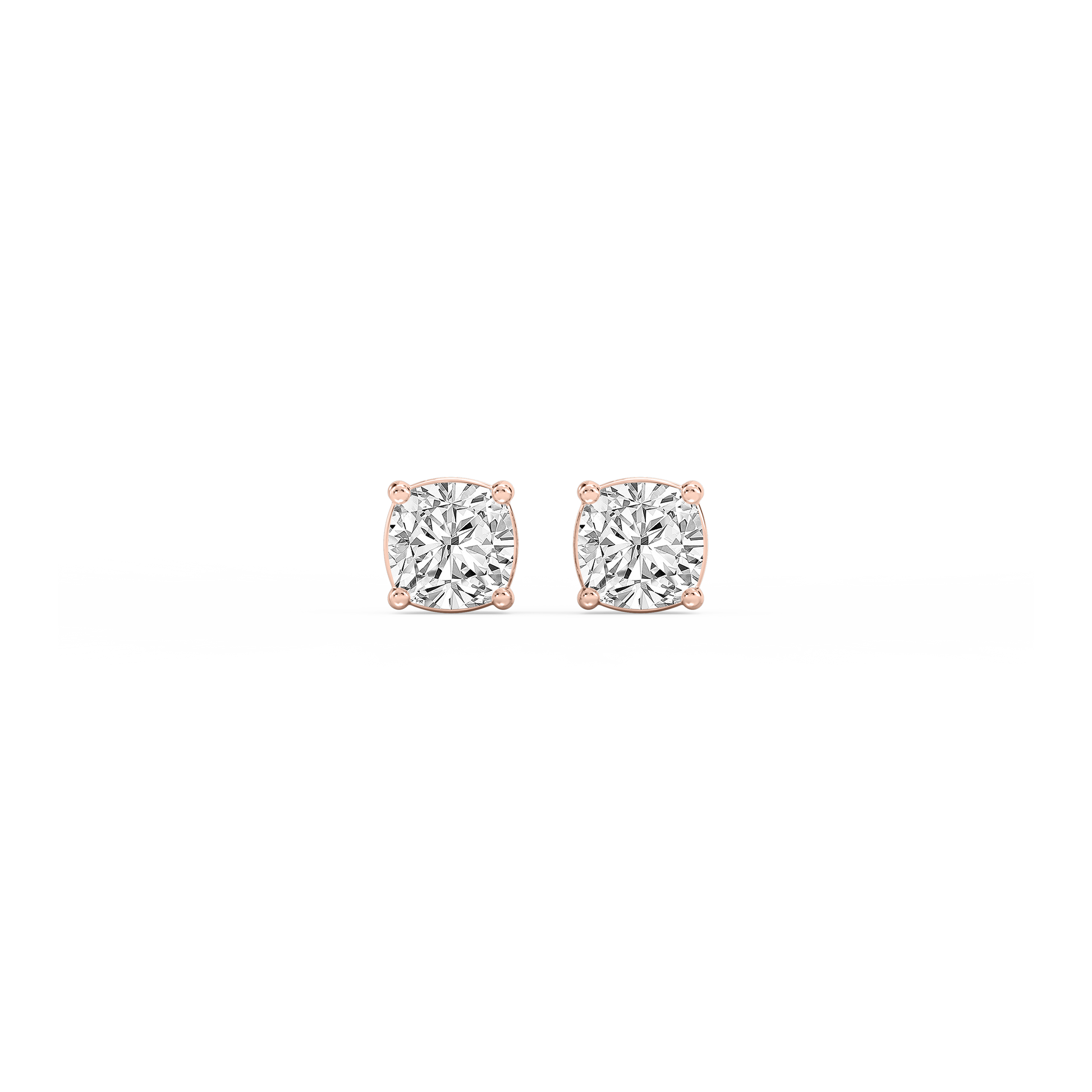 Lovea Classic Ohrstecker Schraubverschluss – Kissenschliff – Roségold