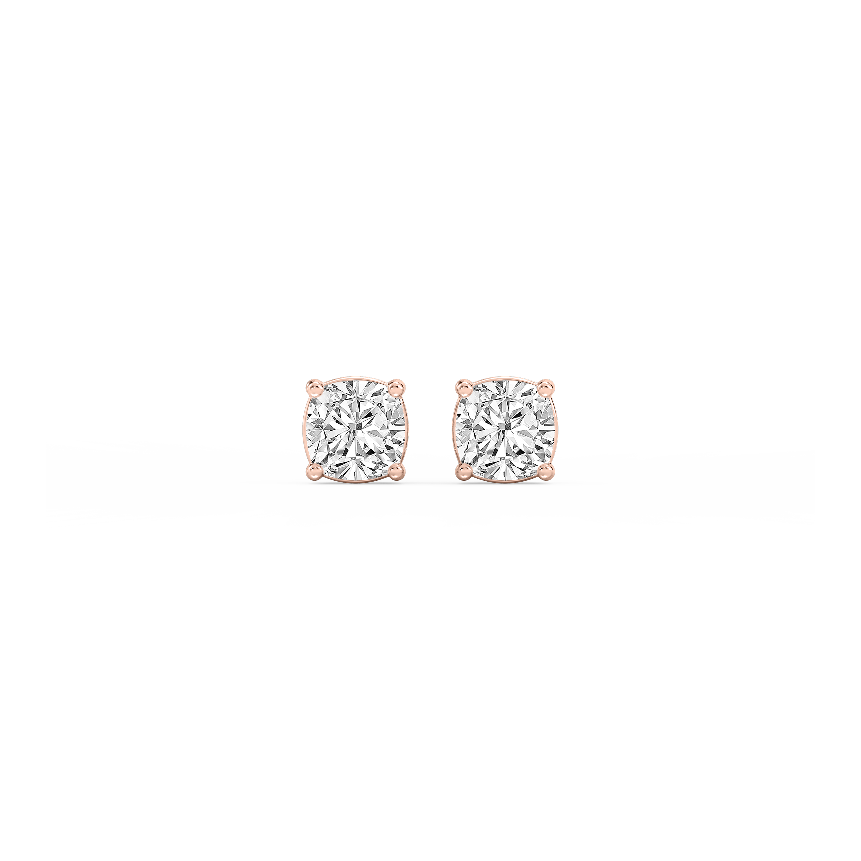 Lovea Classic Ohrstecker Schraubverschluss – Kissenschliff – Roségold