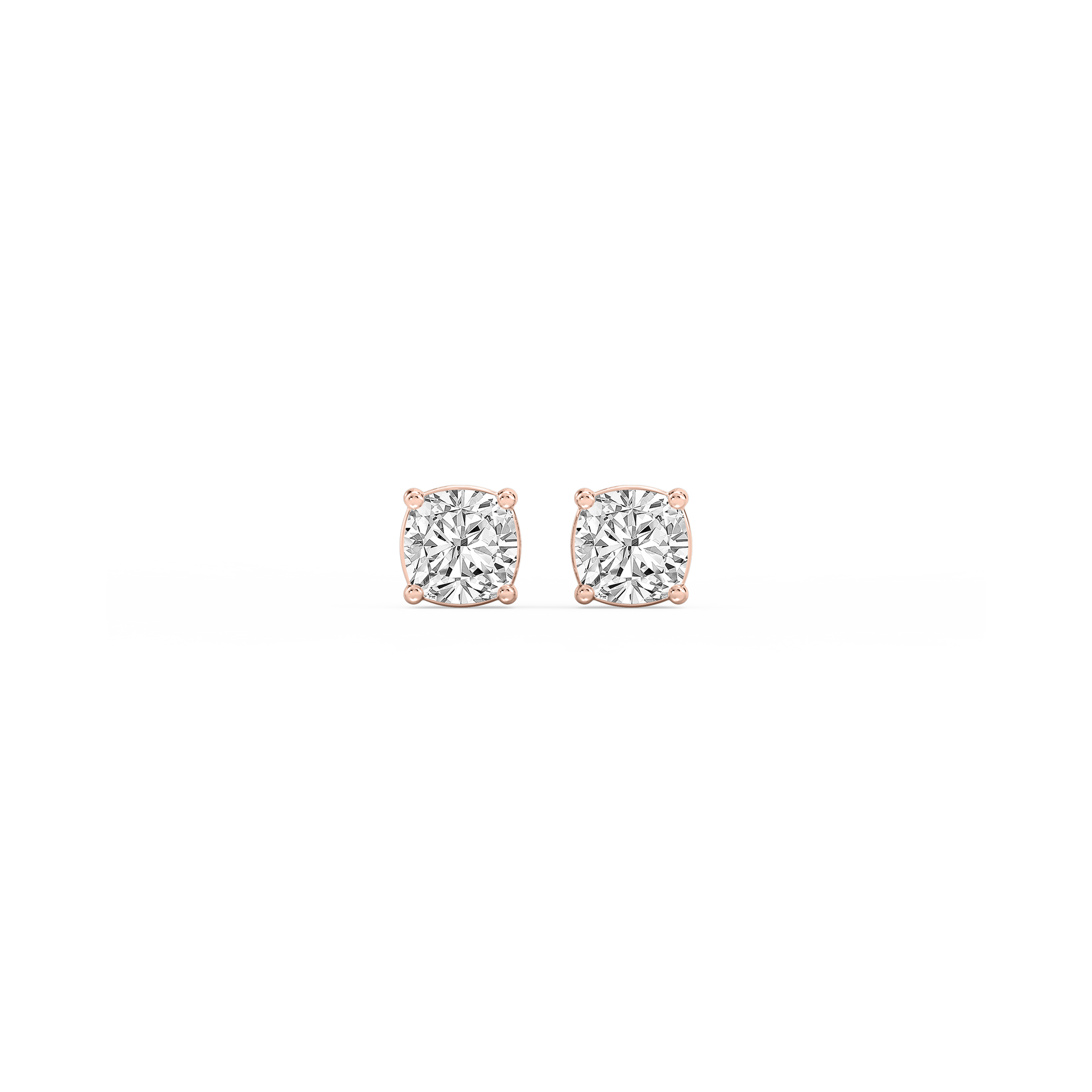 Lovea Classic Ohrstecker Schraubverschluss – Kissenschliff – Roségold