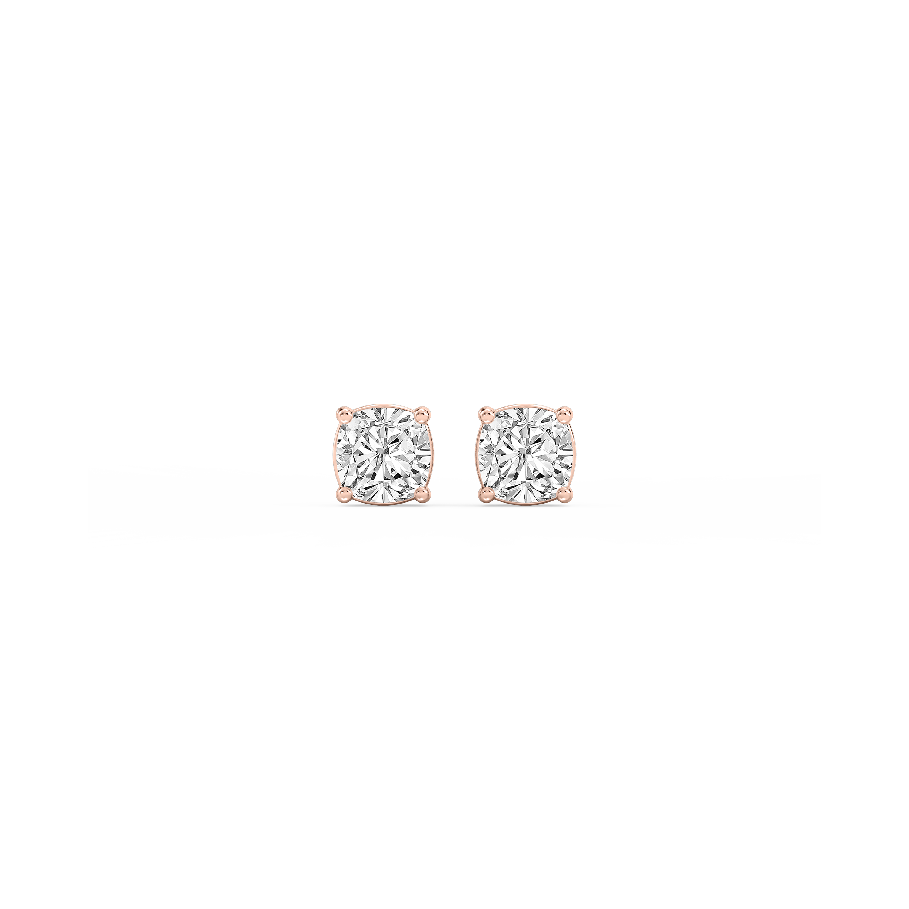 Lovea Classic Ohrstecker Schraubverschluss – Kissenschliff – Roségold
