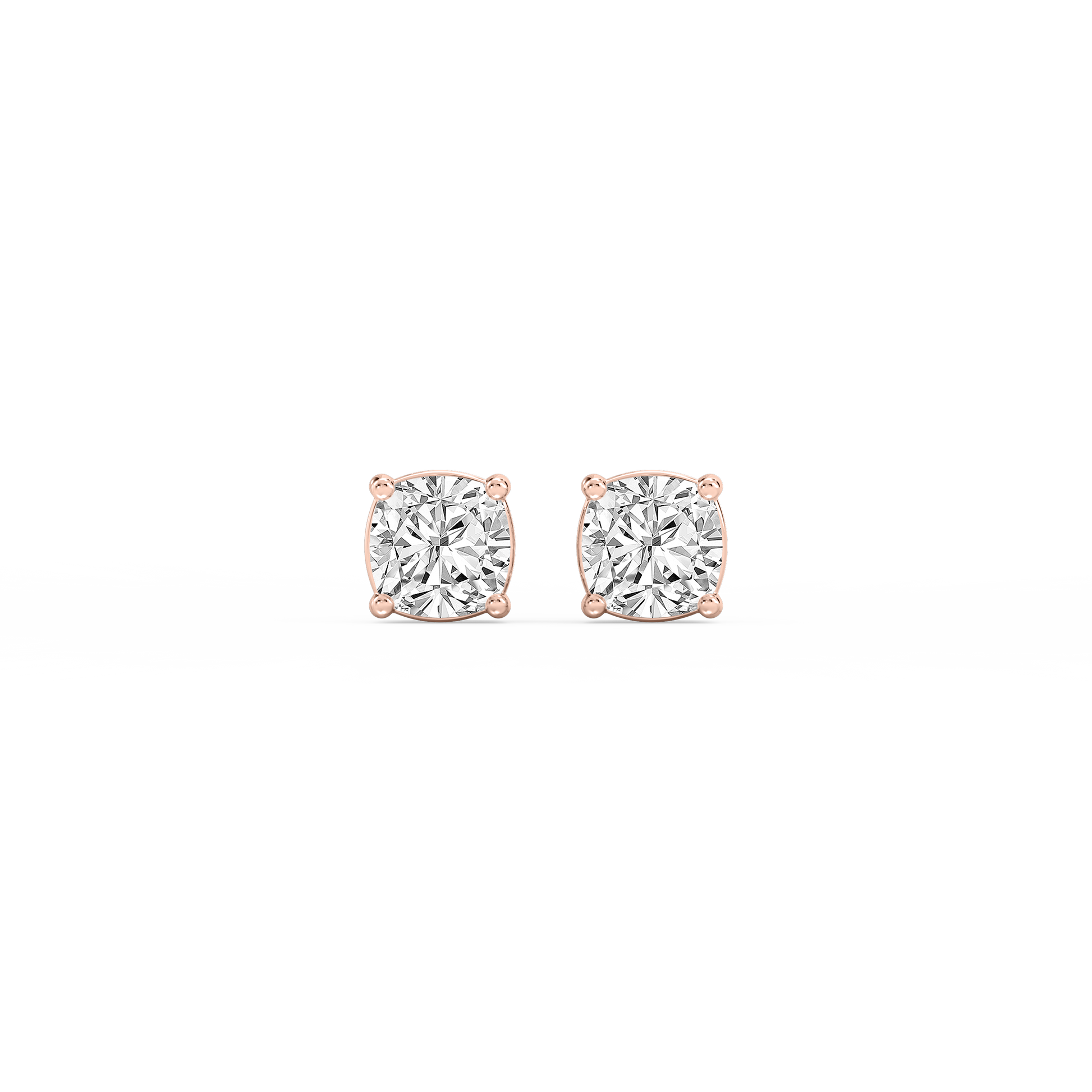 Lovea Classic Ohrstecker Schraubverschluss – Kissenschliff – Roségold