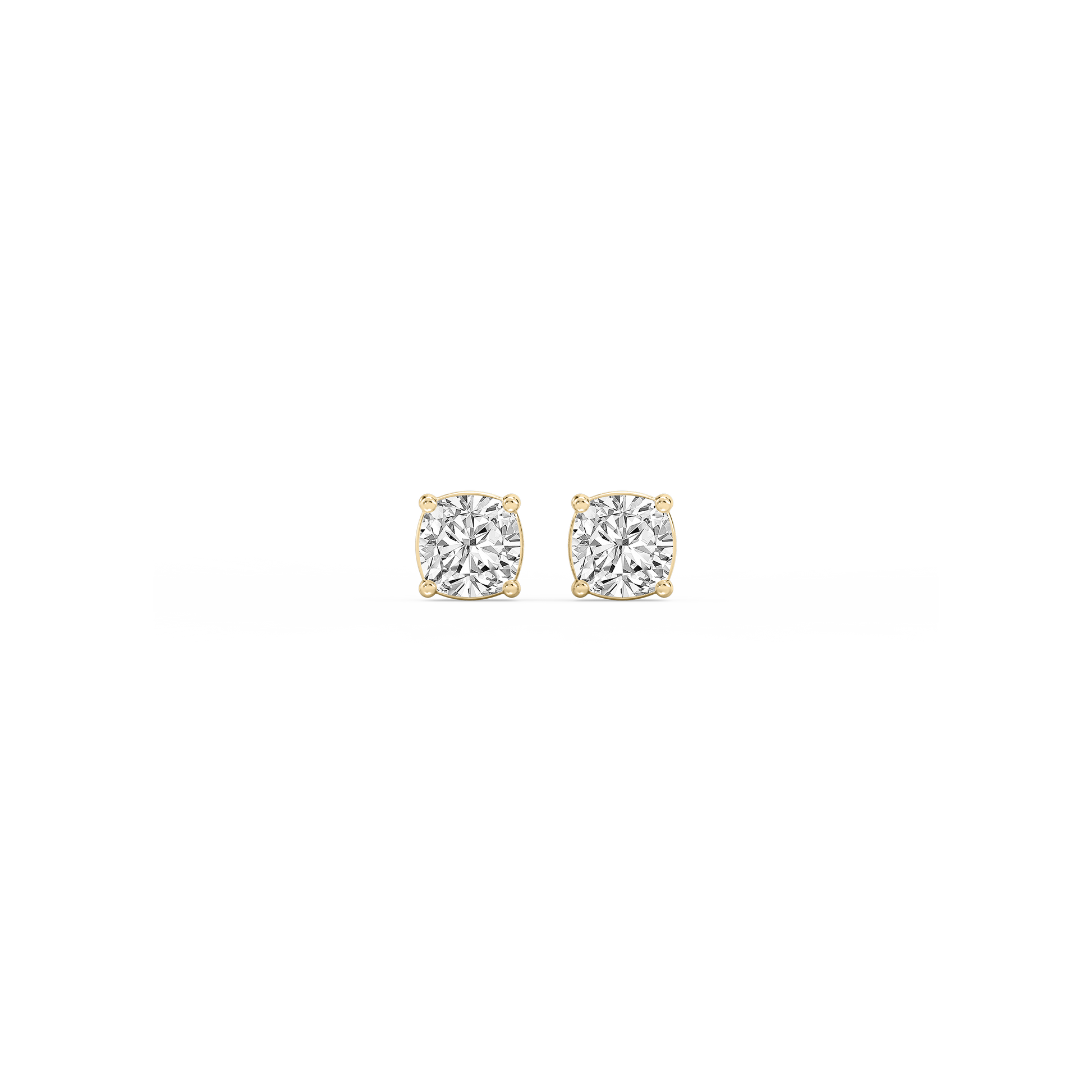 Lovea Classic Ohrstecker Schraubverschluss – Kissenschliff – Gelbgold