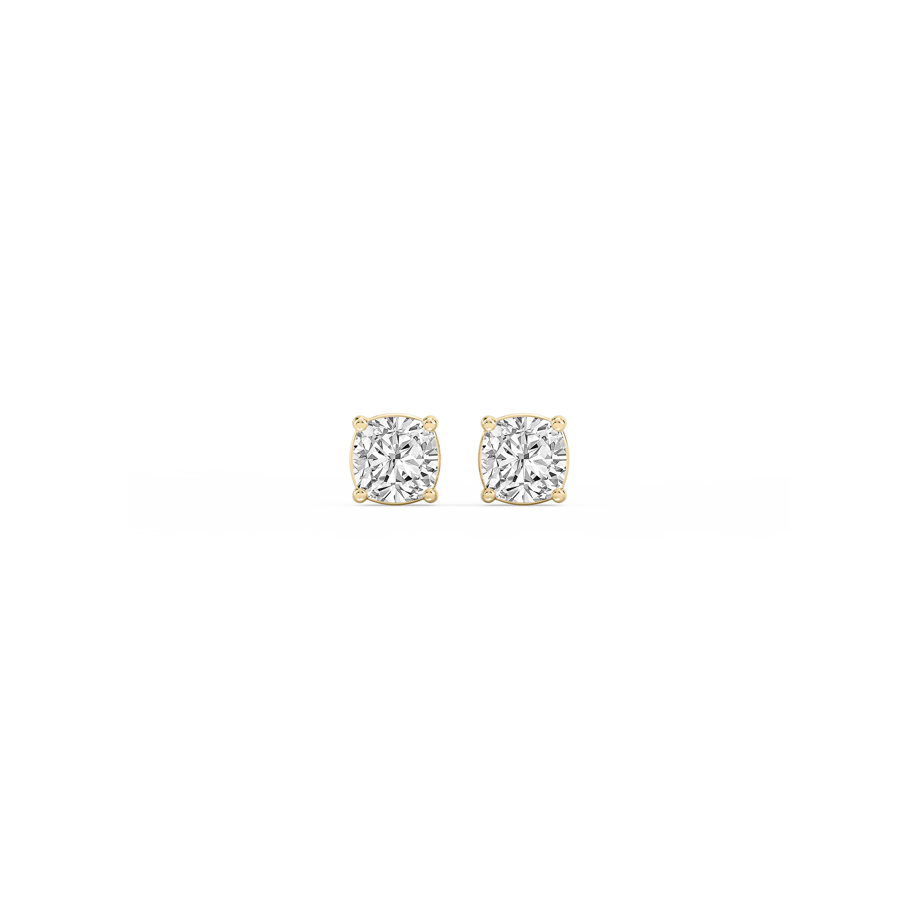 Lovea Classic Ohrstecker Schraubverschluss – Kissenschliff – Gelbgold