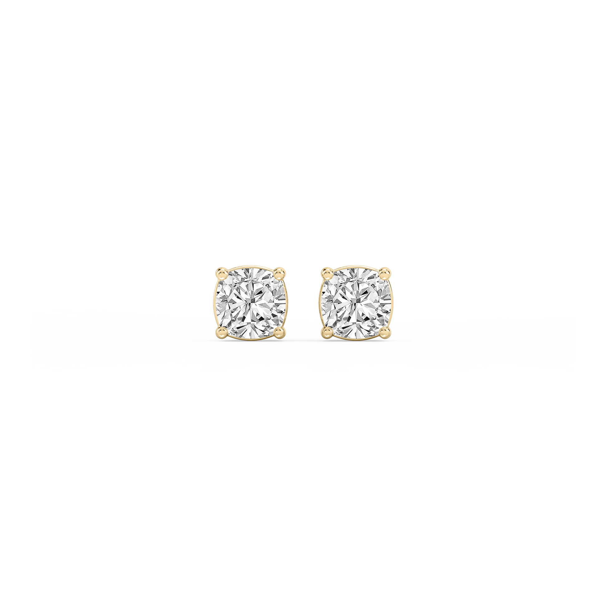 Lovea Classic Ohrstecker Schraubverschluss – Kissenschliff – Gelbgold