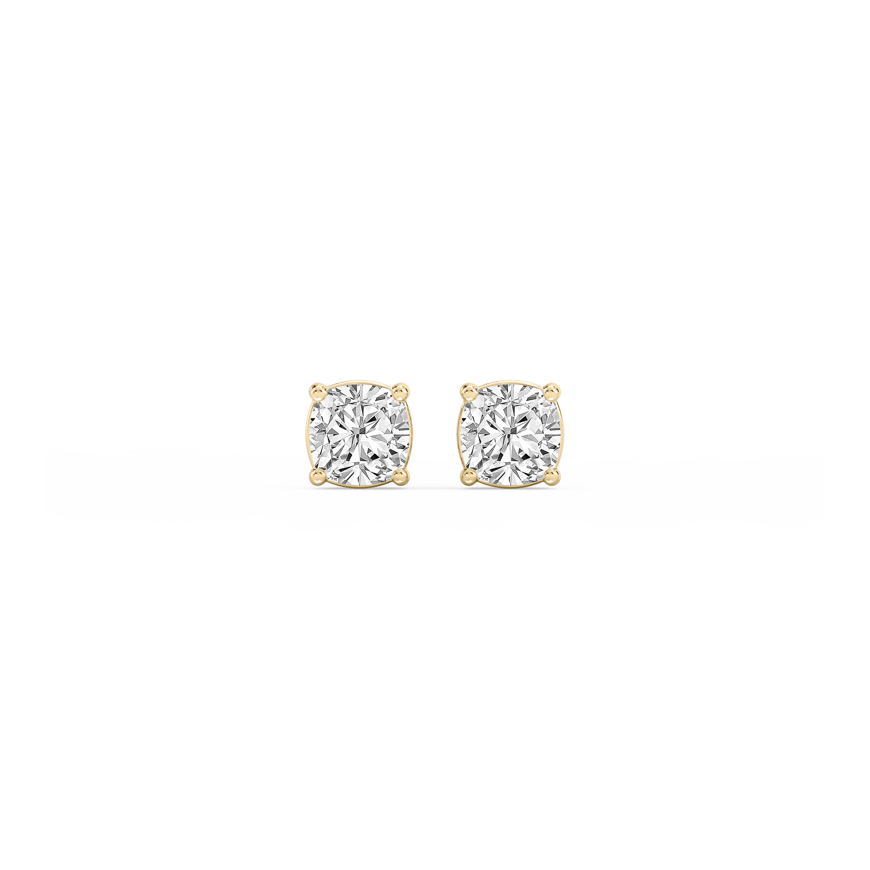 Lovea Classic Ohrstecker Schraubverschluss – Kissenschliff – Gelbgold