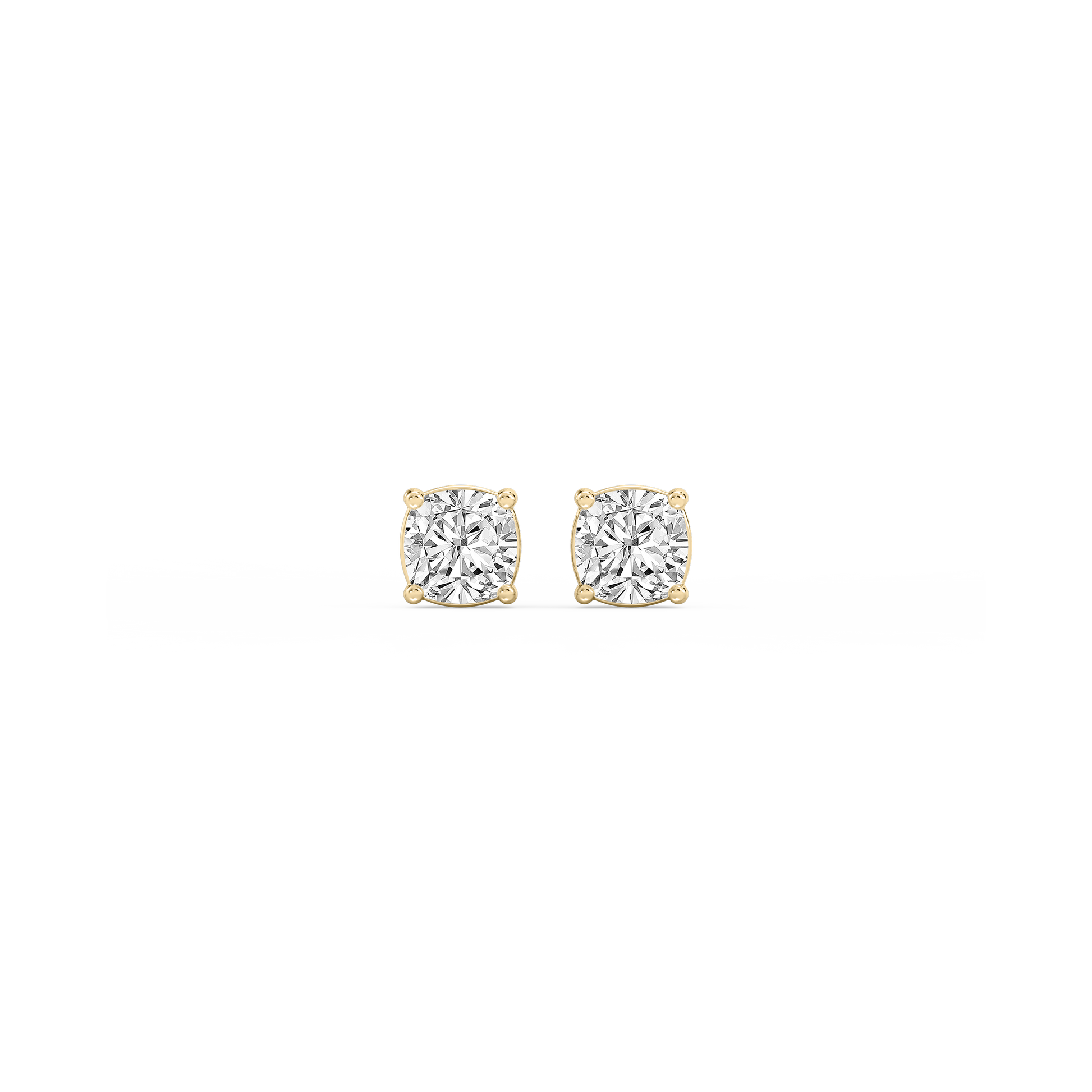 Lovea Classic Ohrstecker Schraubverschluss – Kissenschliff – Gelbgold
